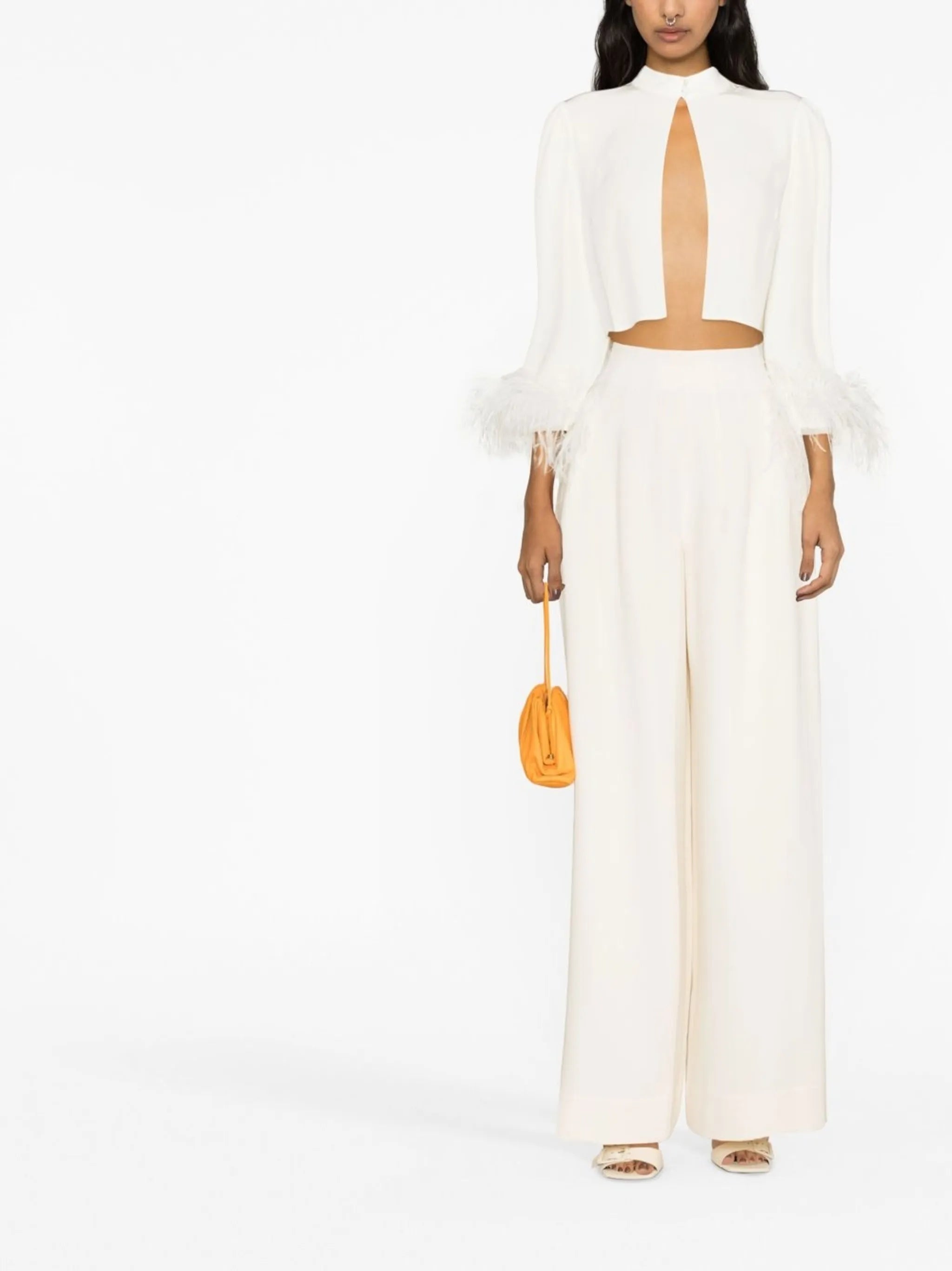 Caleb high-waisted wide-leg trousers