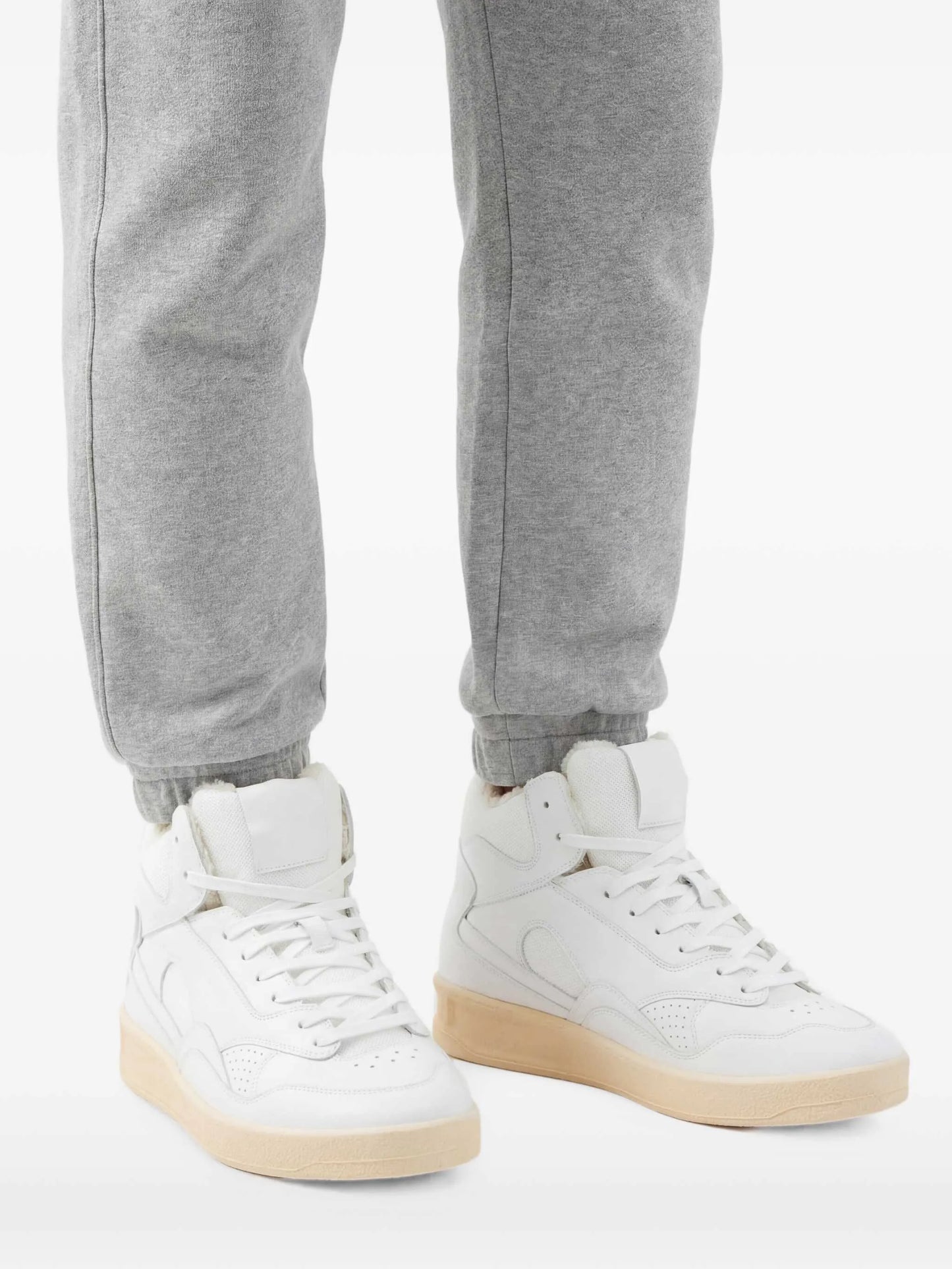 gum-sole high-top sneakers