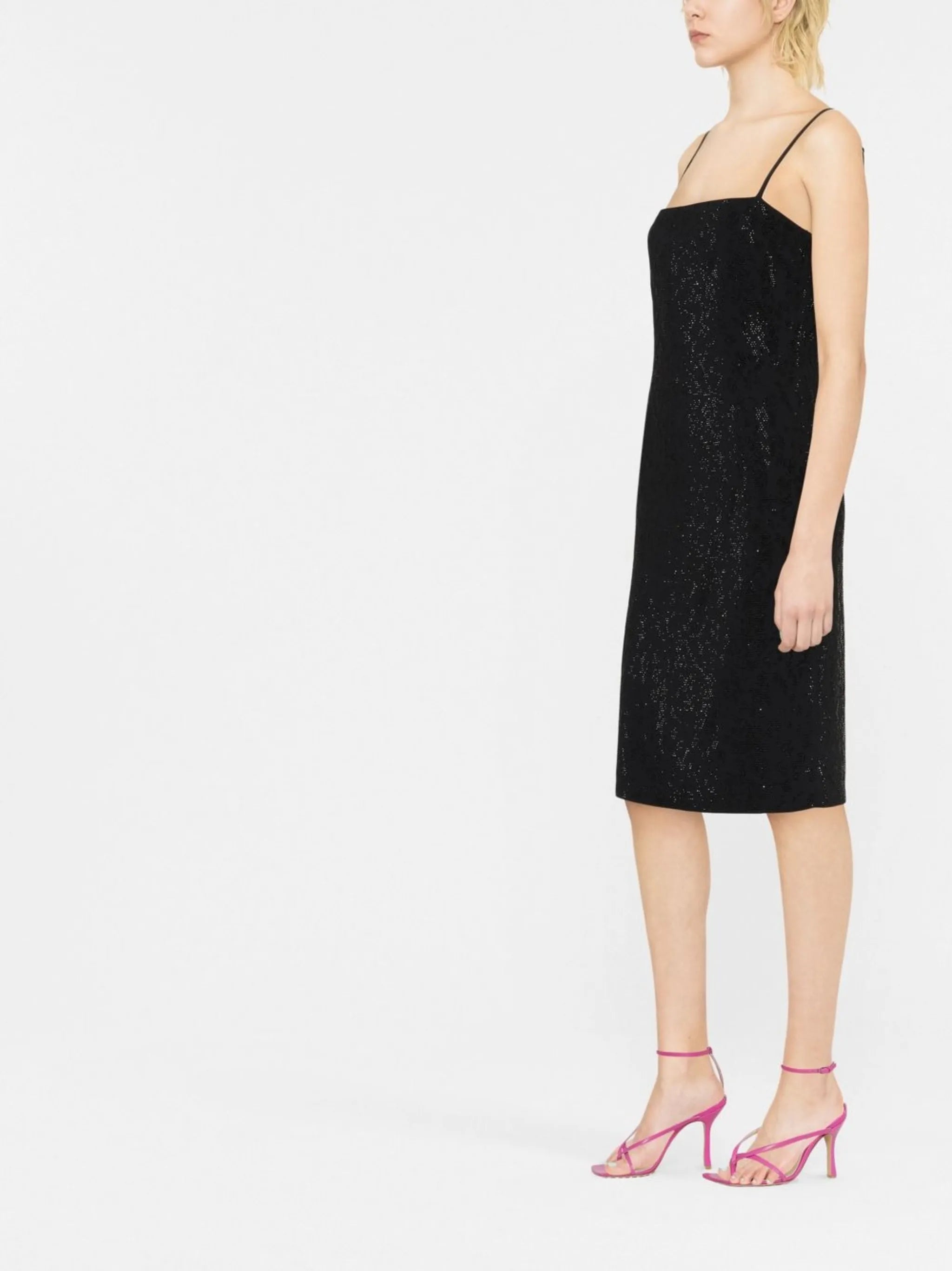 strappy square-neck dress