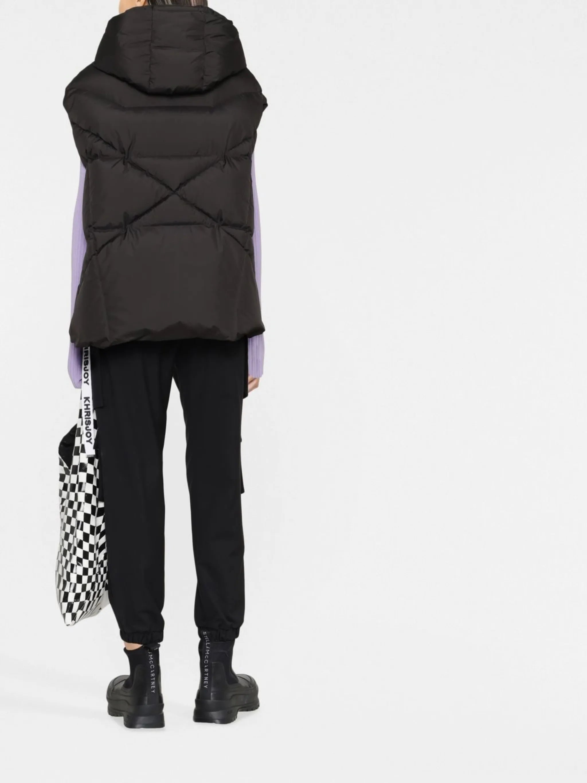 quilted hooded gilet