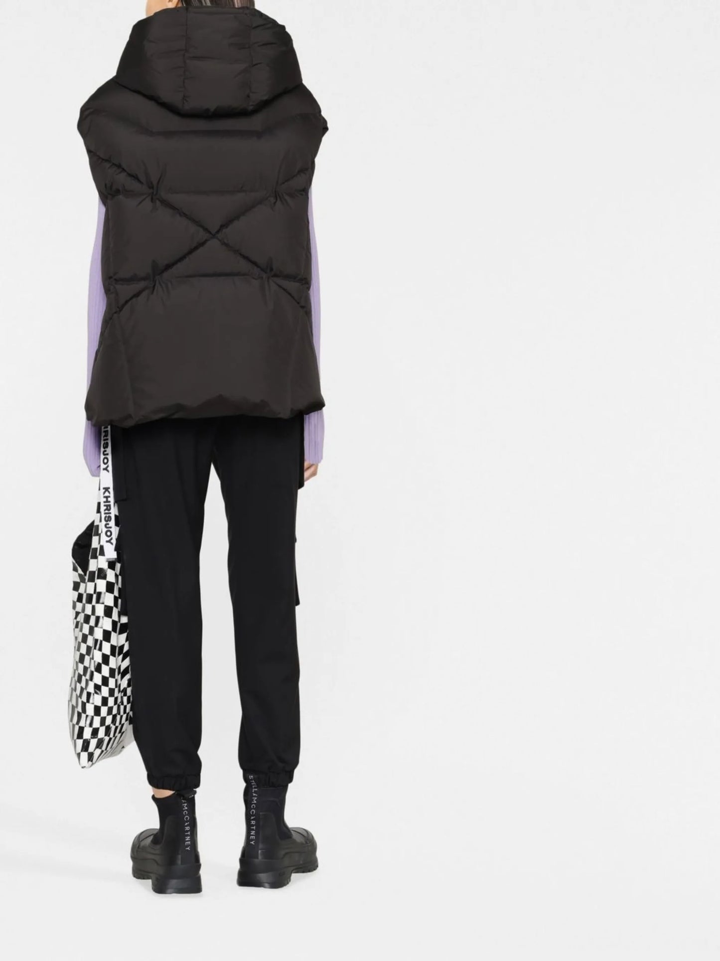 quilted hooded gilet