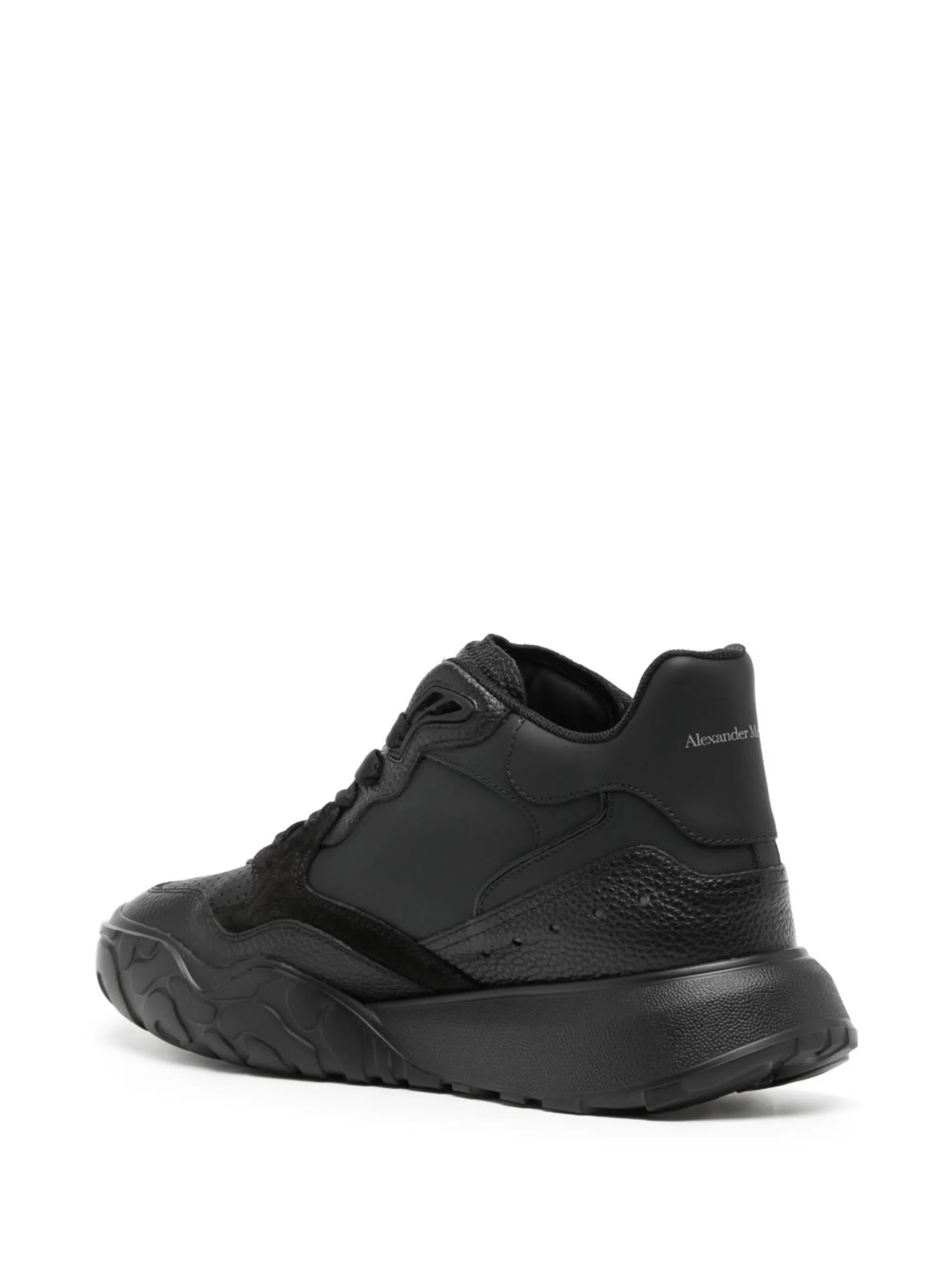 leather low-top sneakers