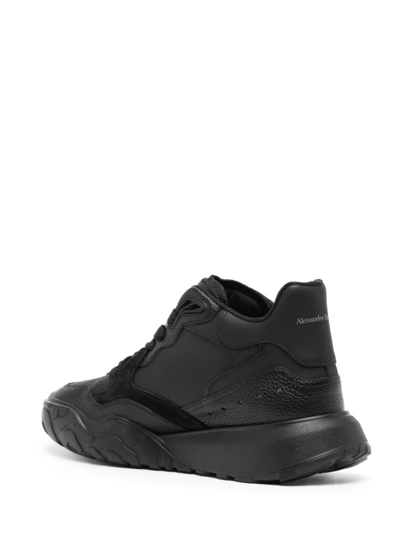 leather low-top sneakers