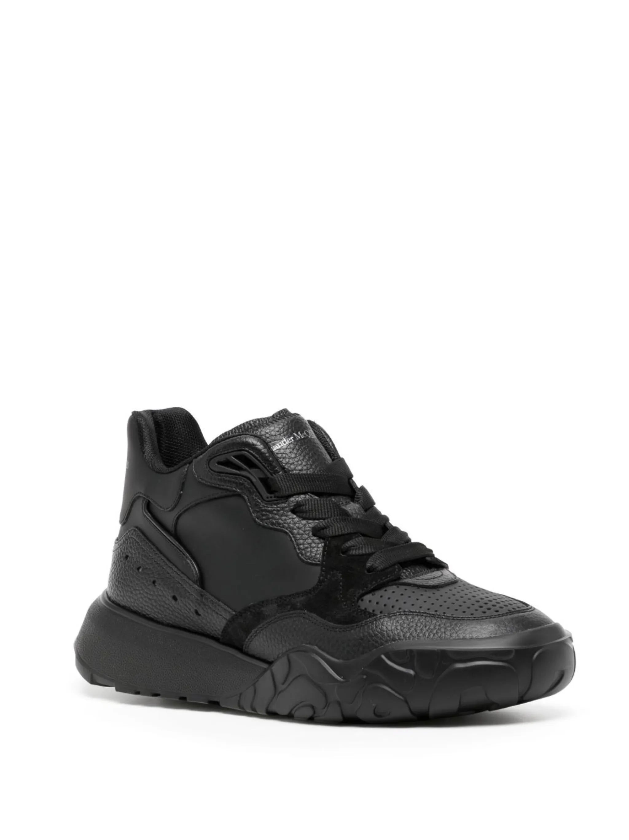 leather low-top sneakers