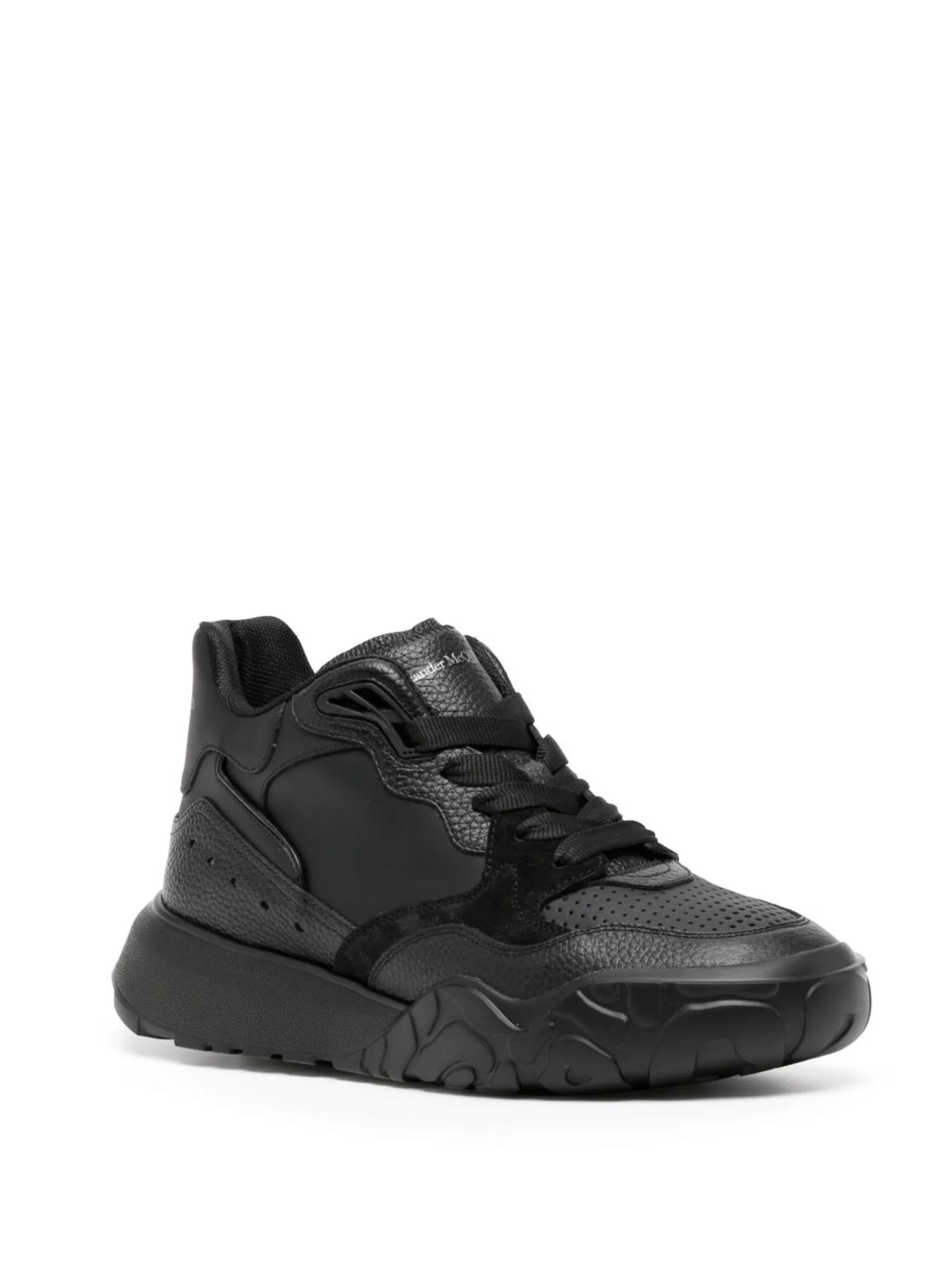 leather low-top sneakers
