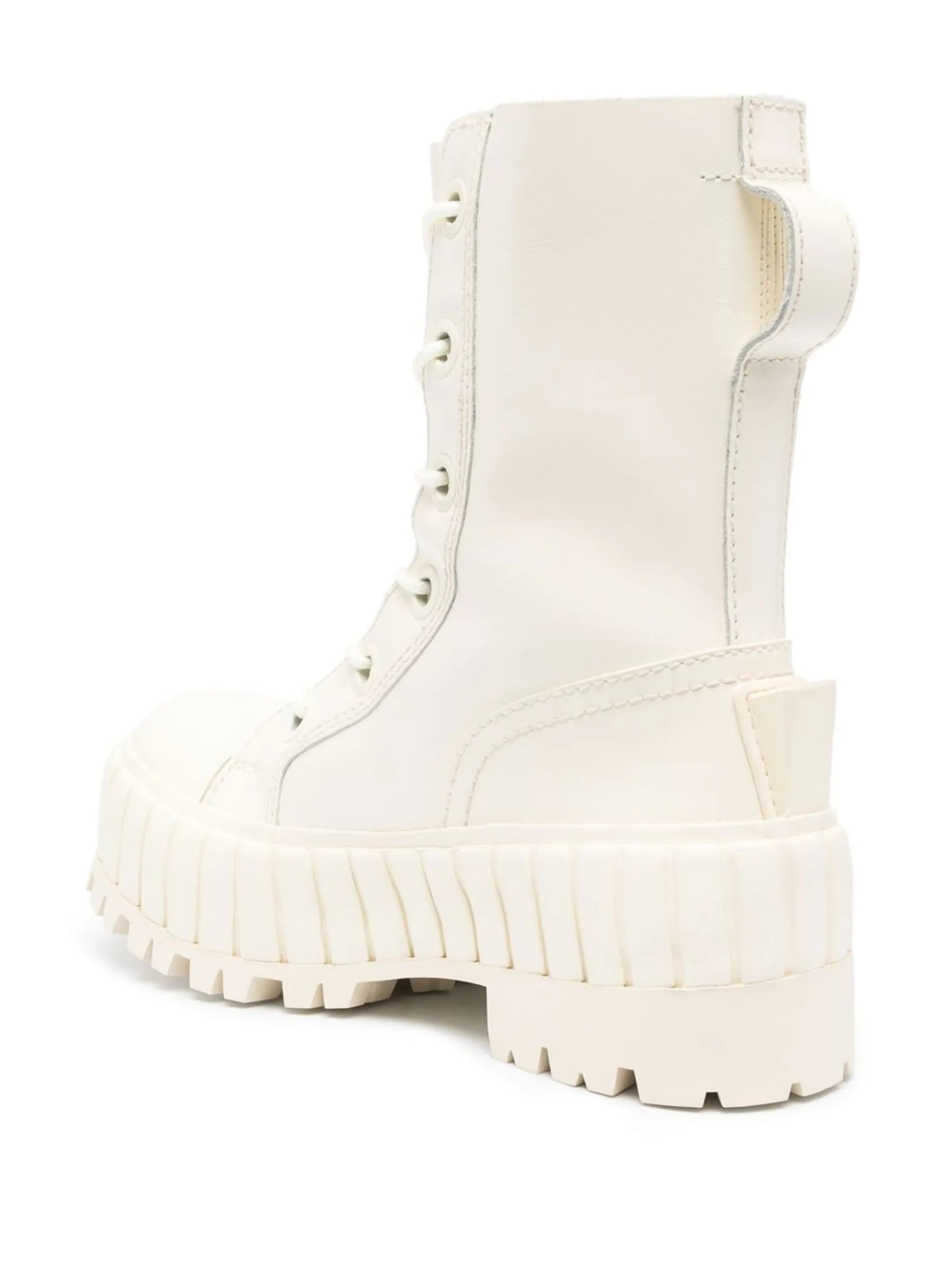 Vulcanized lace-up boots
