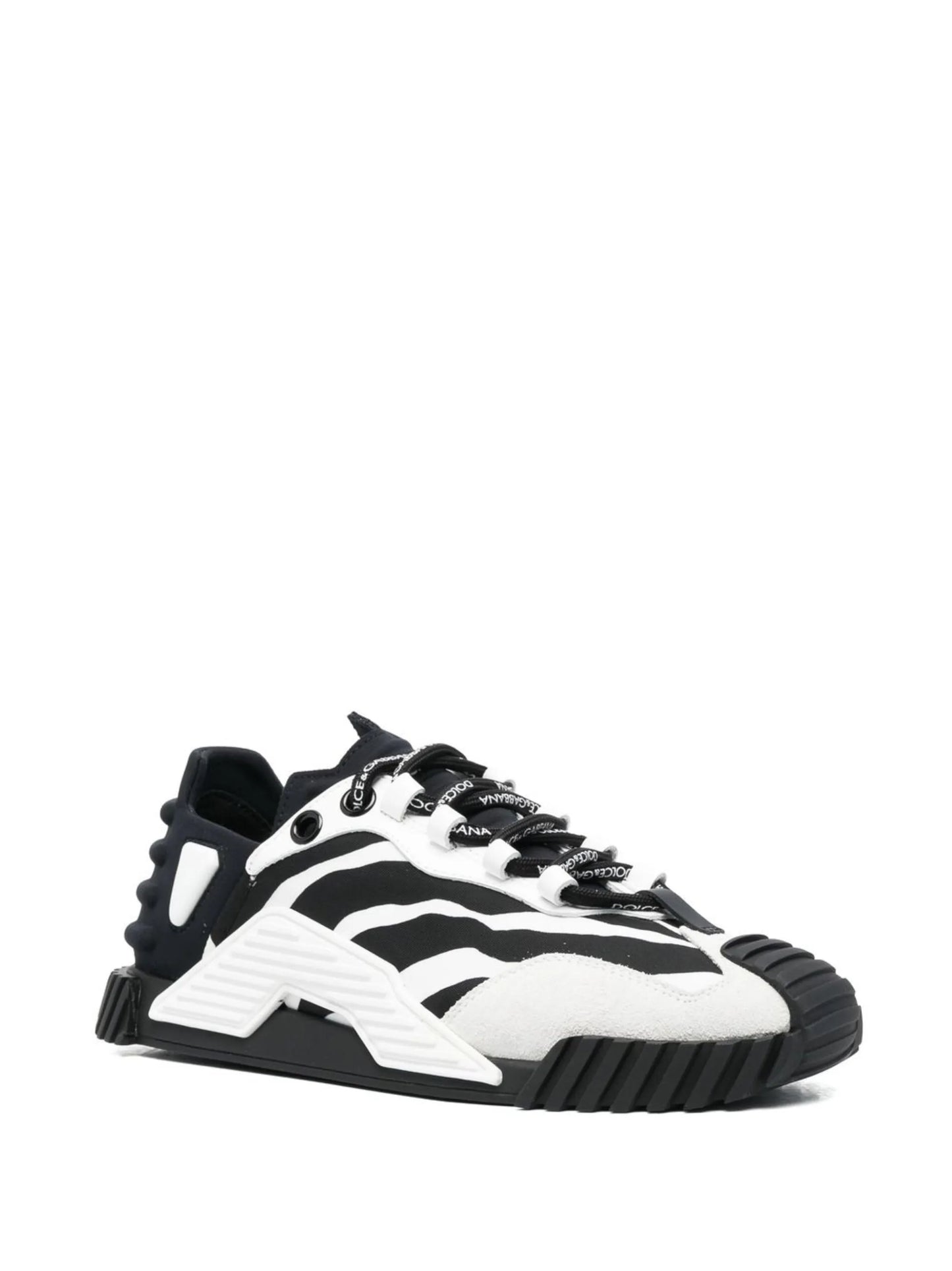 panelled lace-up sneakers