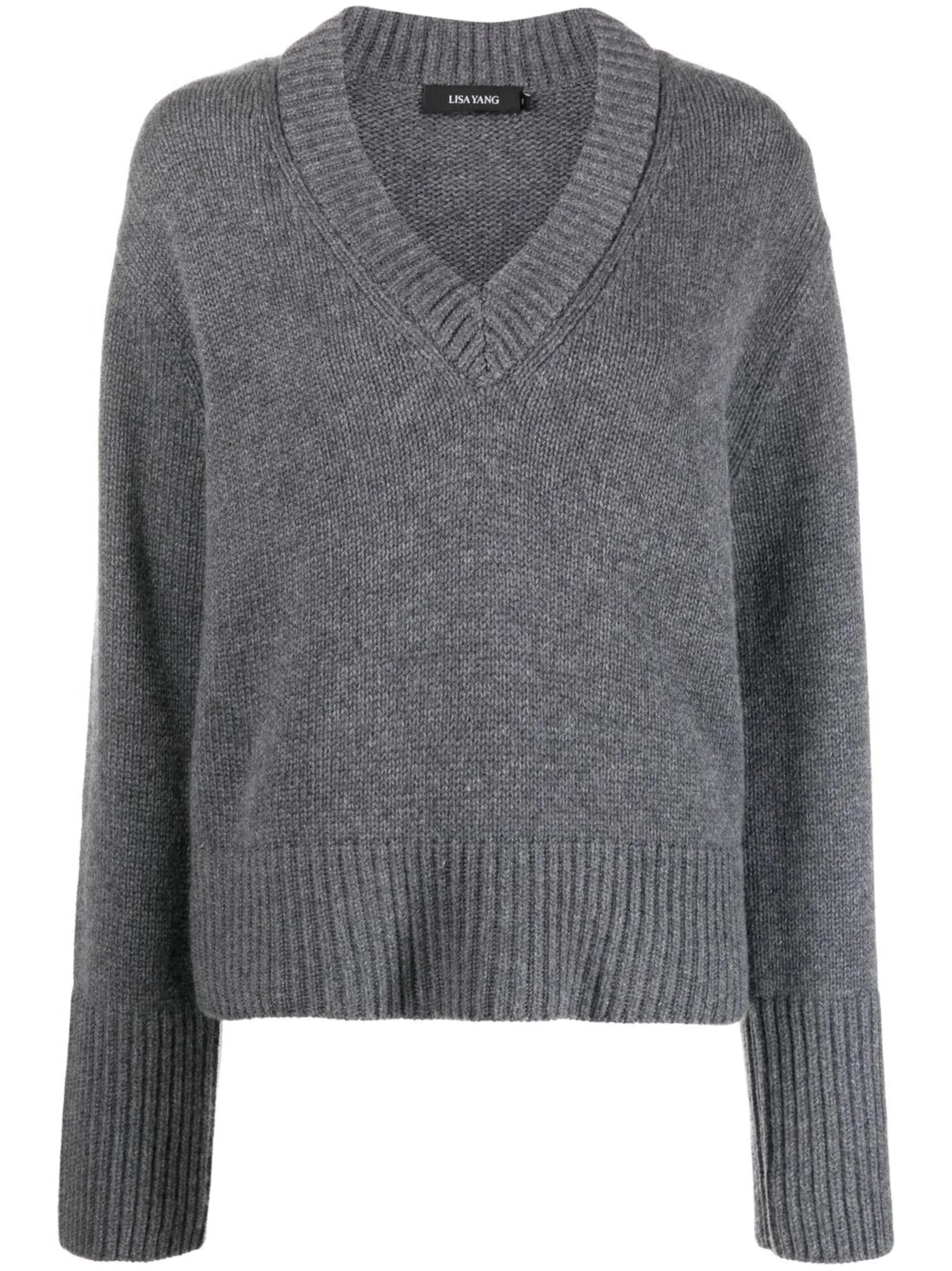 V-neck cashmere jumper