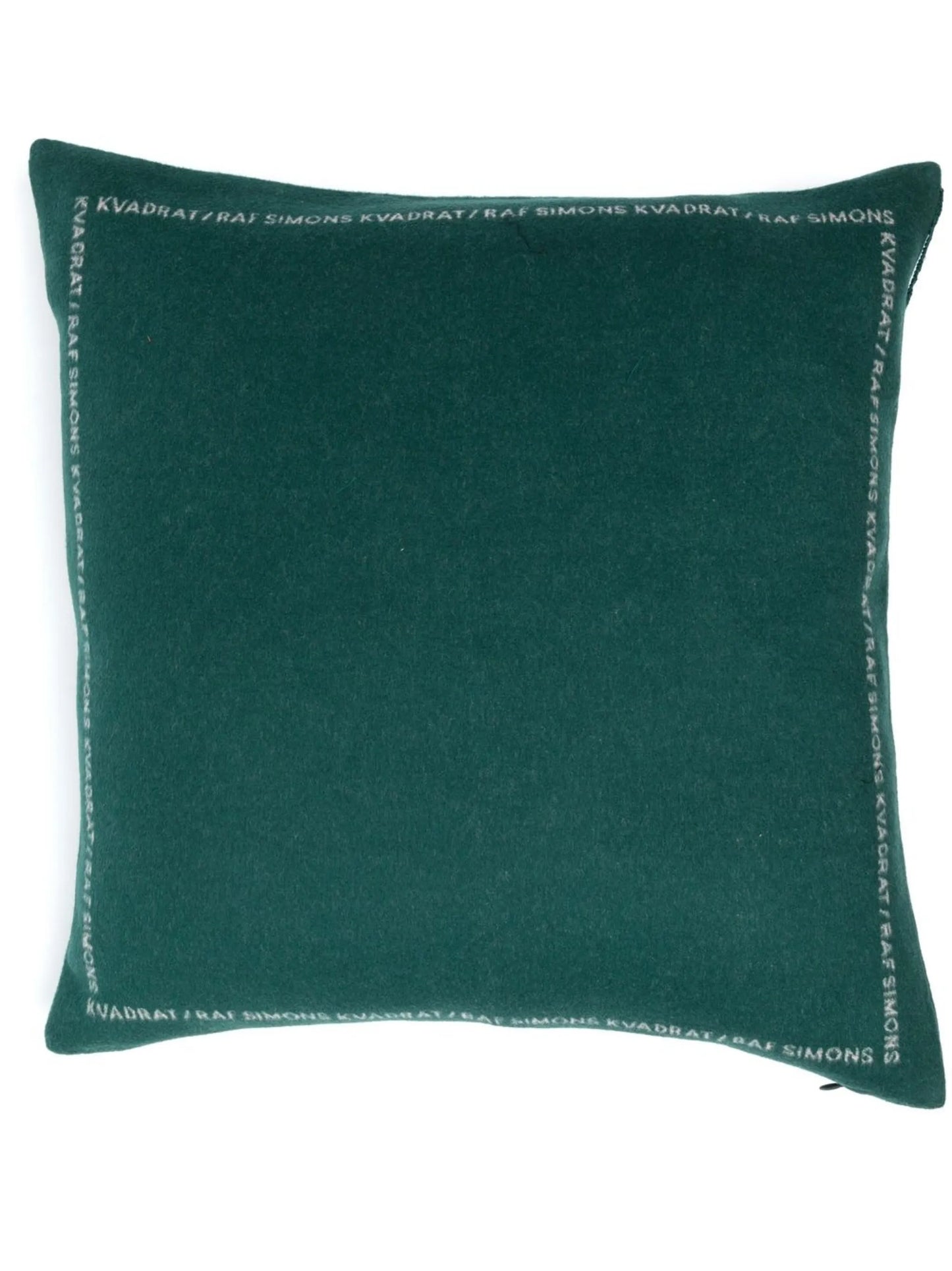 x Raf Simons logo-border virgin wool cushion