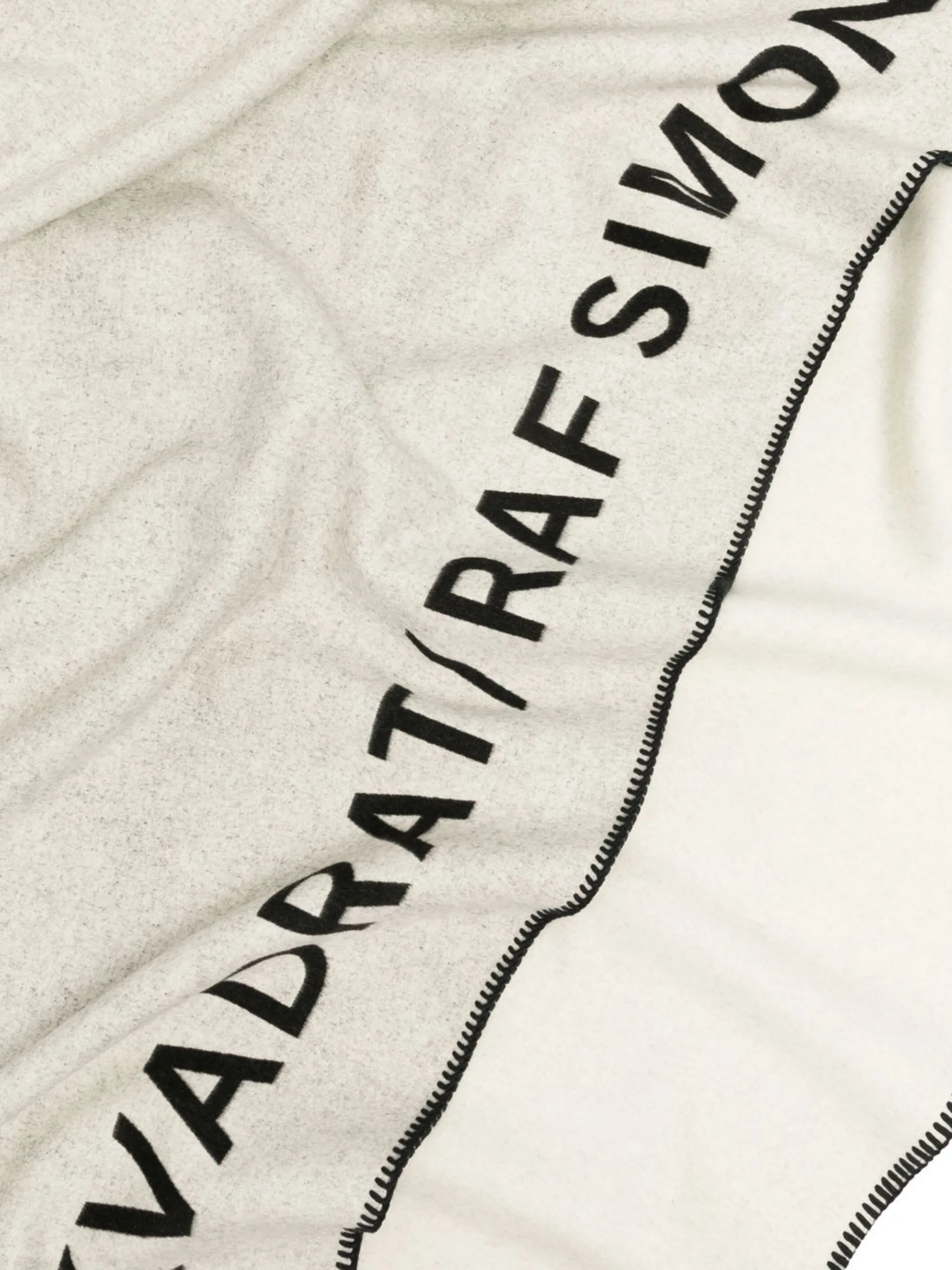 x Raf Simons logo-print wool blanket