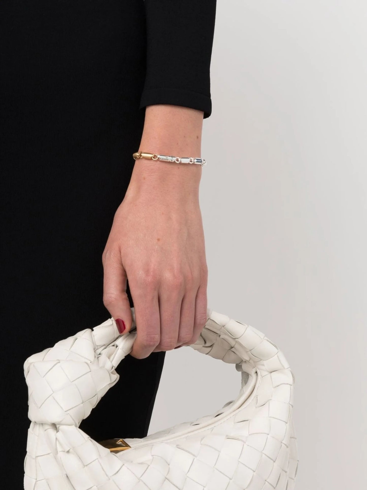 18kt gold and sterling silver 27g Segement  bracelet