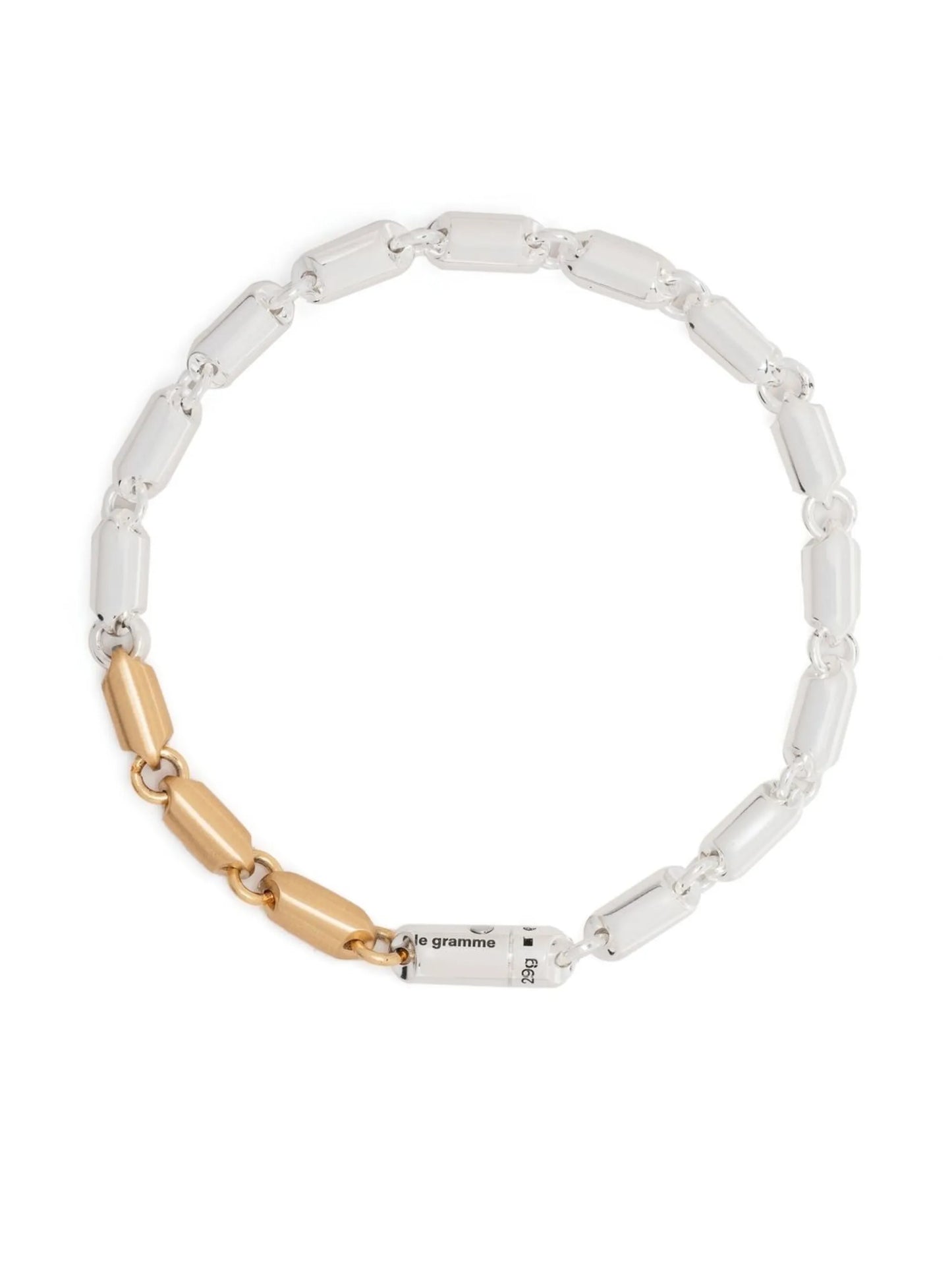 18kt gold and sterling silver 27g Segement  bracelet