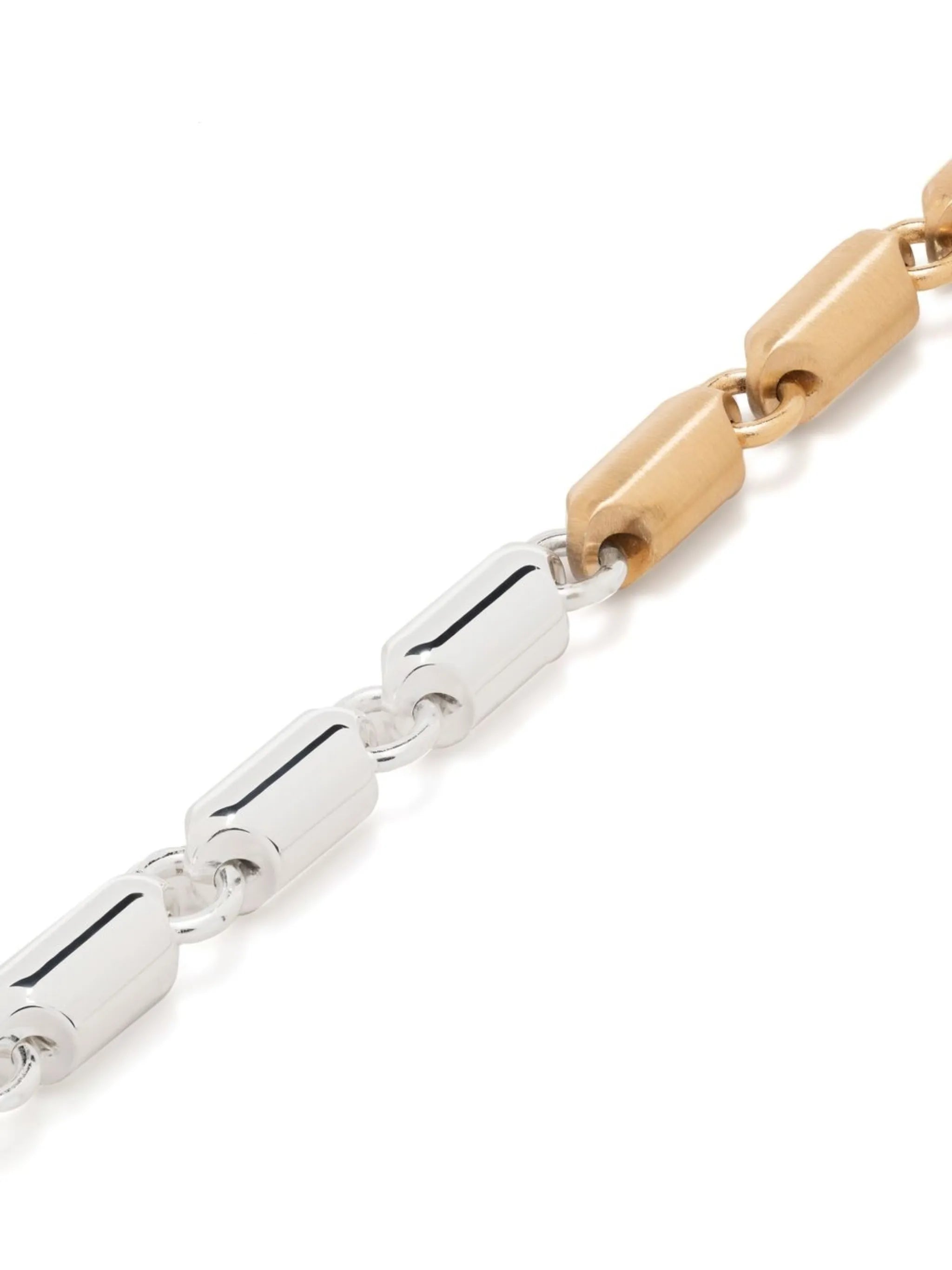 18kt gold and sterling silver 27g Segement  bracelet