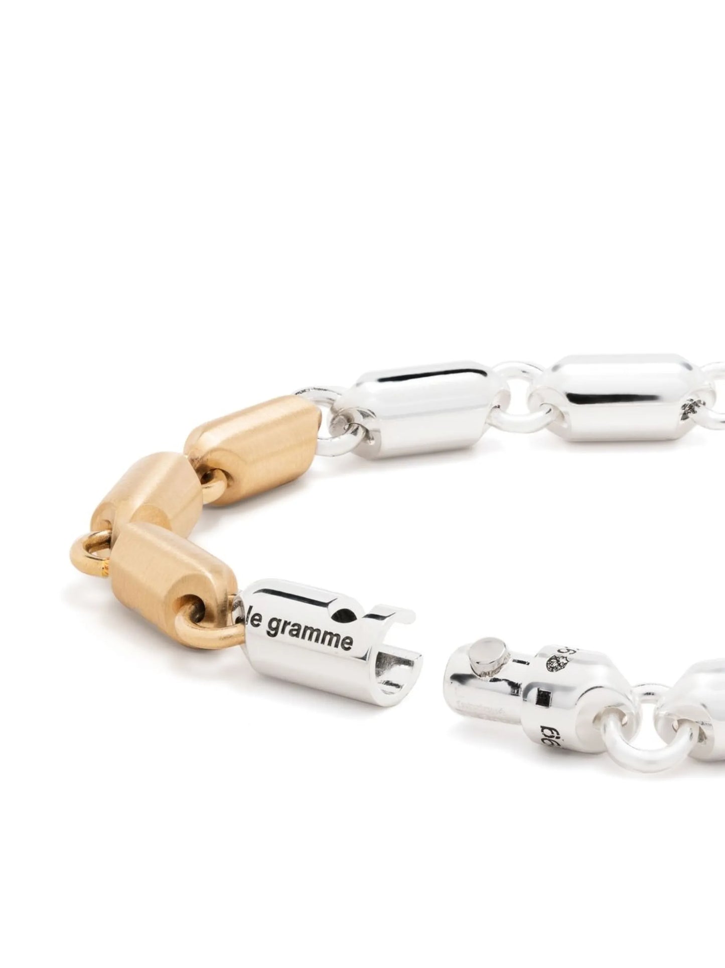 18kt gold and sterling silver 27g Segement  bracelet