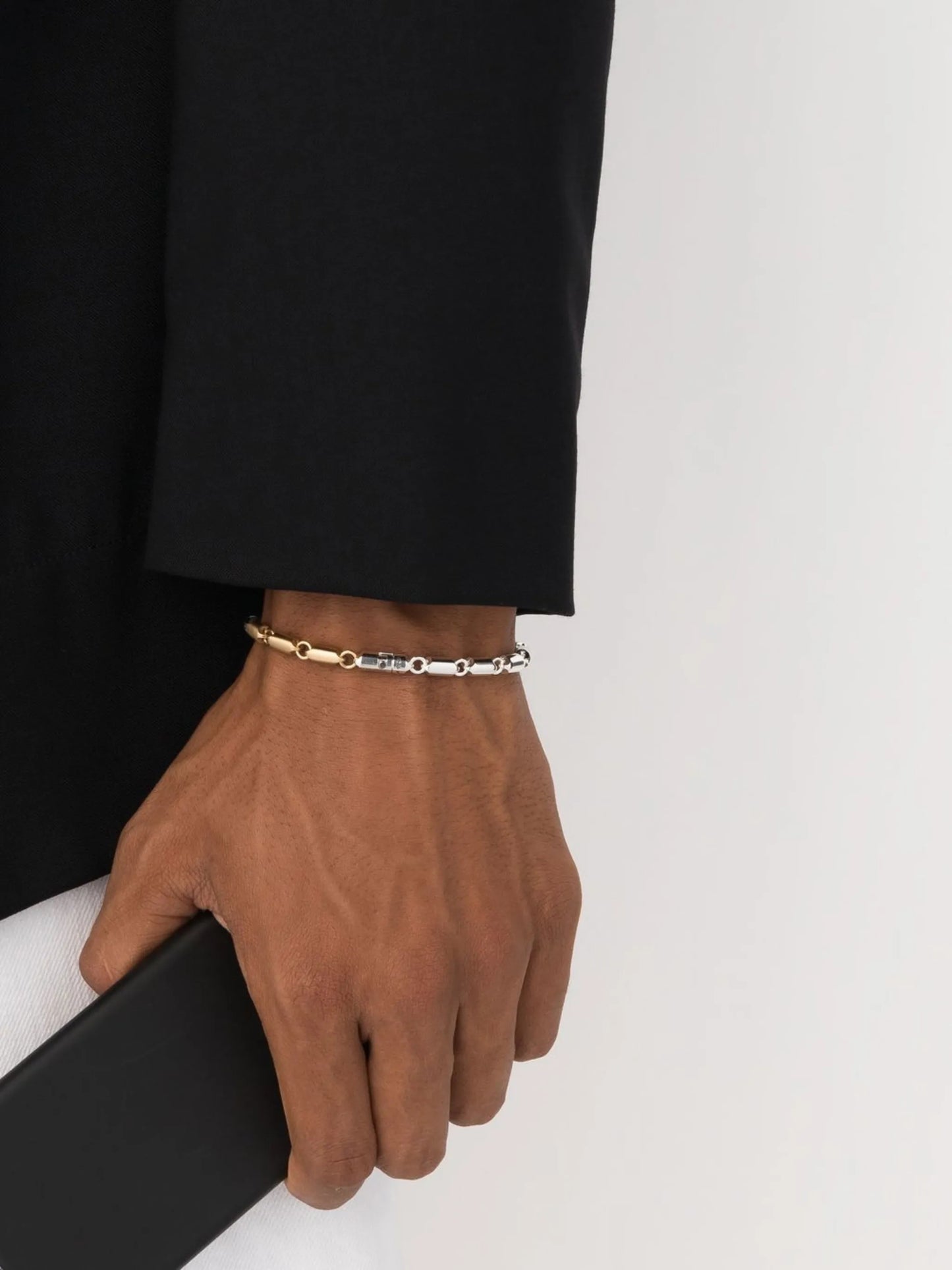 18kt gold and sterling silver 27g Segement  bracelet