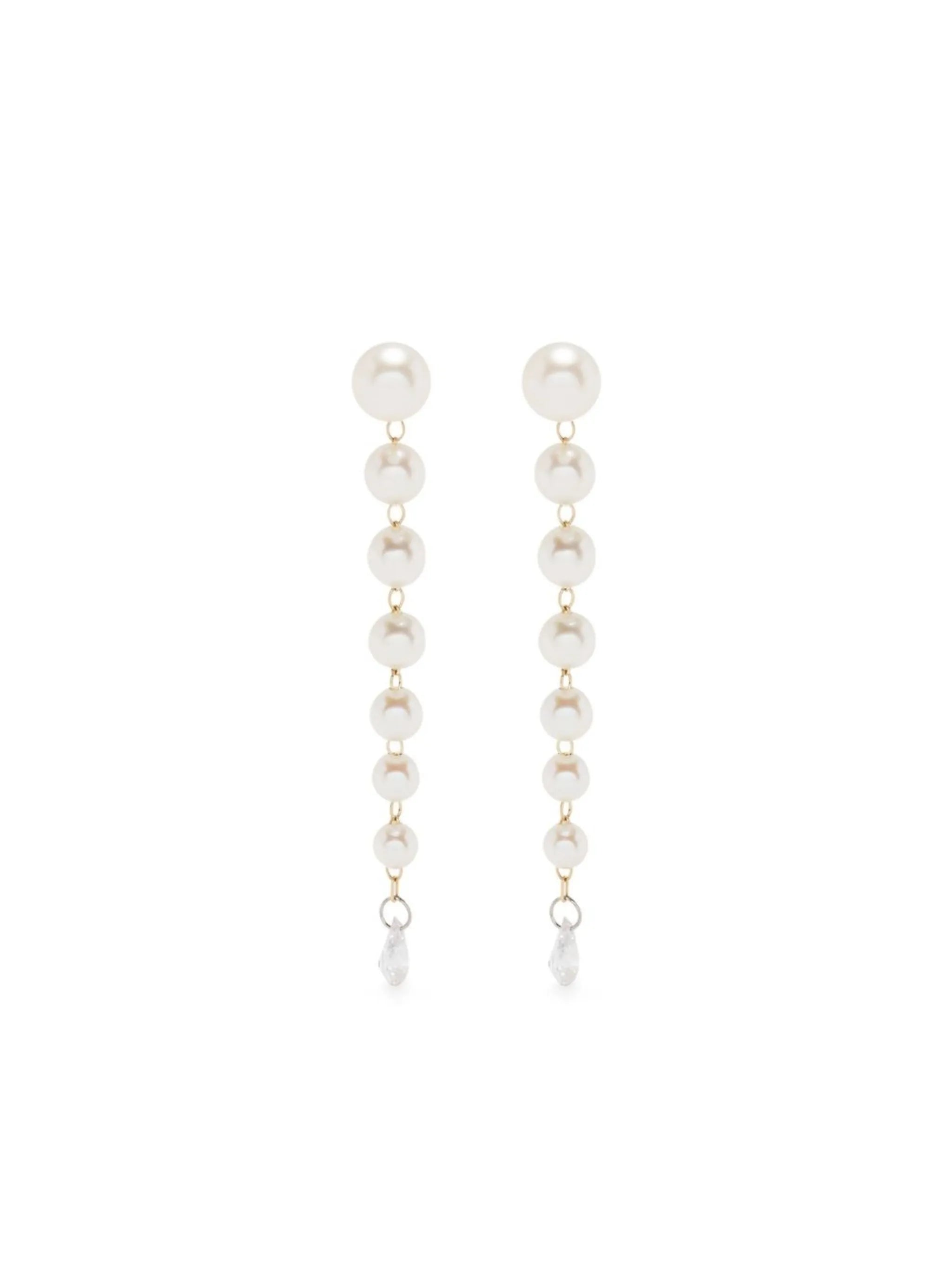 14kt yellow gold Sea of Beauty pearl and diamond earrings