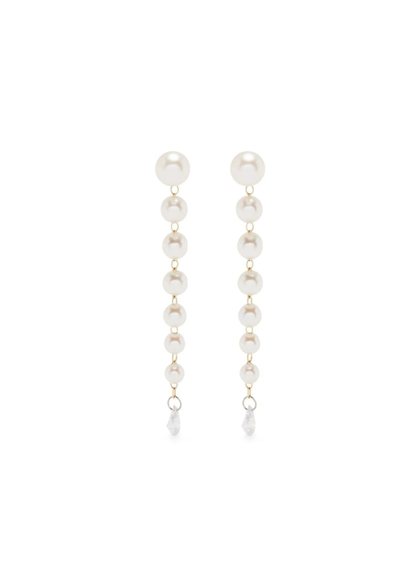 14kt yellow gold Sea of Beauty pearl and diamond earrings