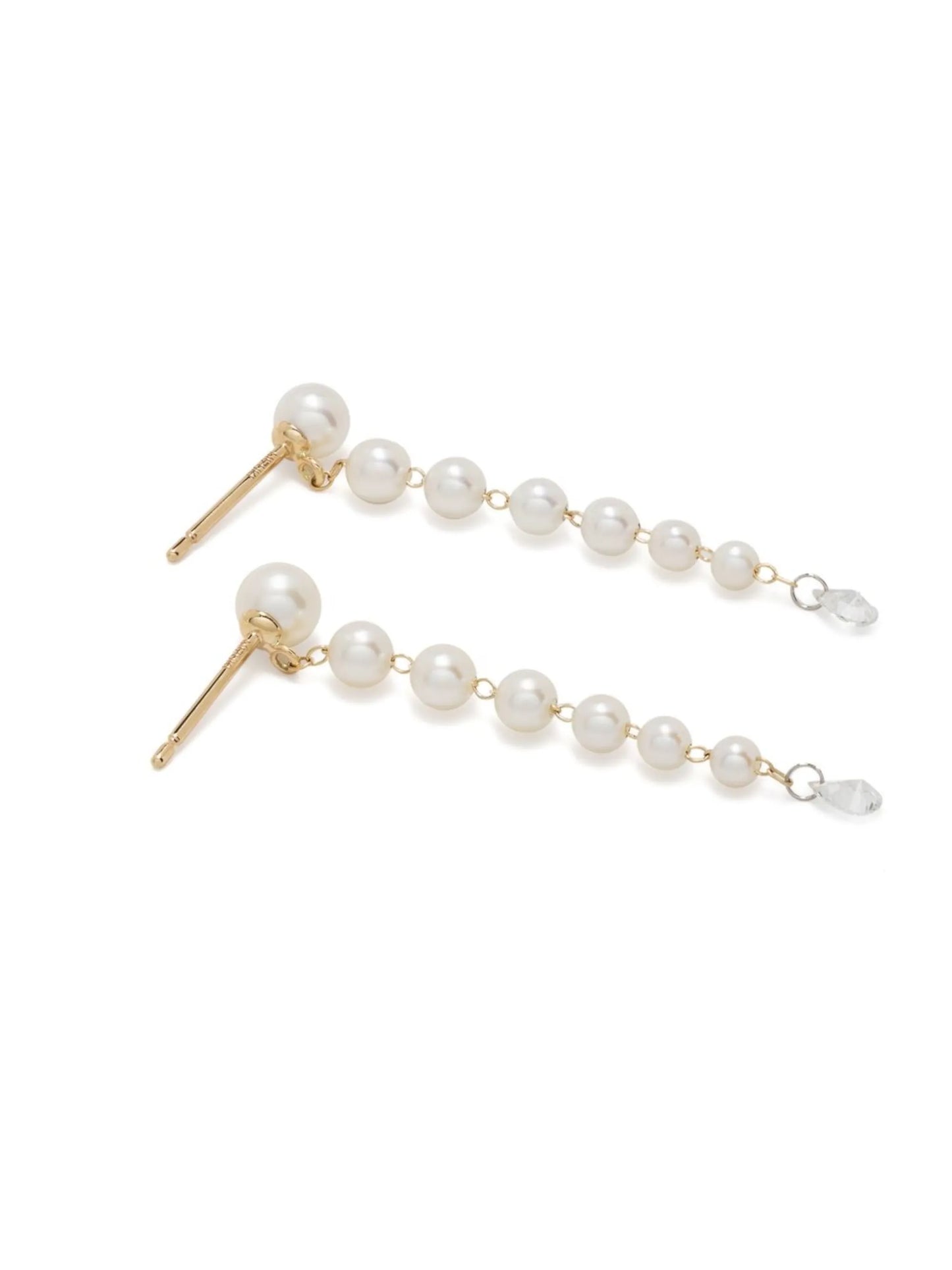 14kt yellow gold Sea of Beauty pearl and diamond earrings