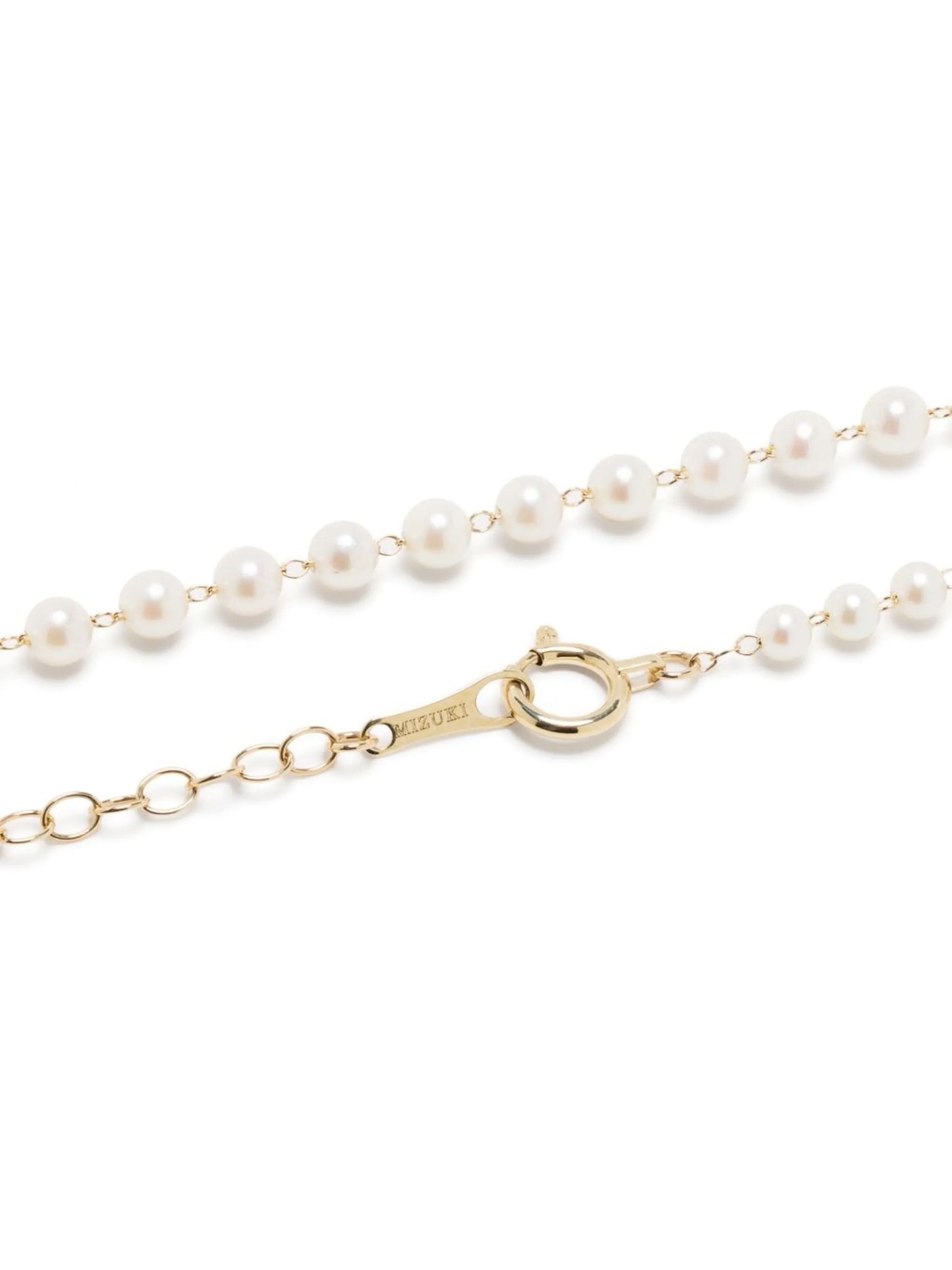 14kt yellow gold Akoya pearl diamond necklace