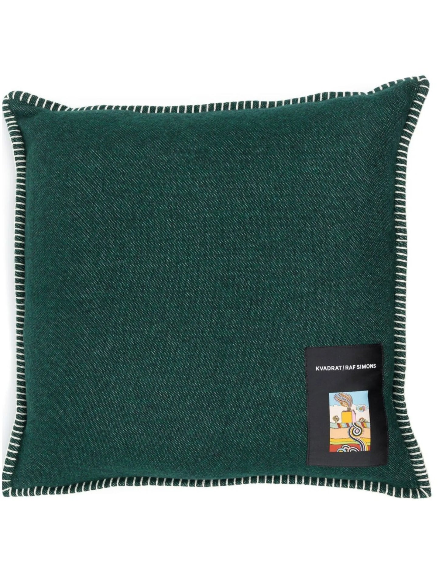 x Raf Simons whipstitch-detail cushion