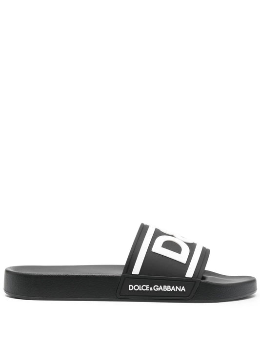 logo-print beach sliders
