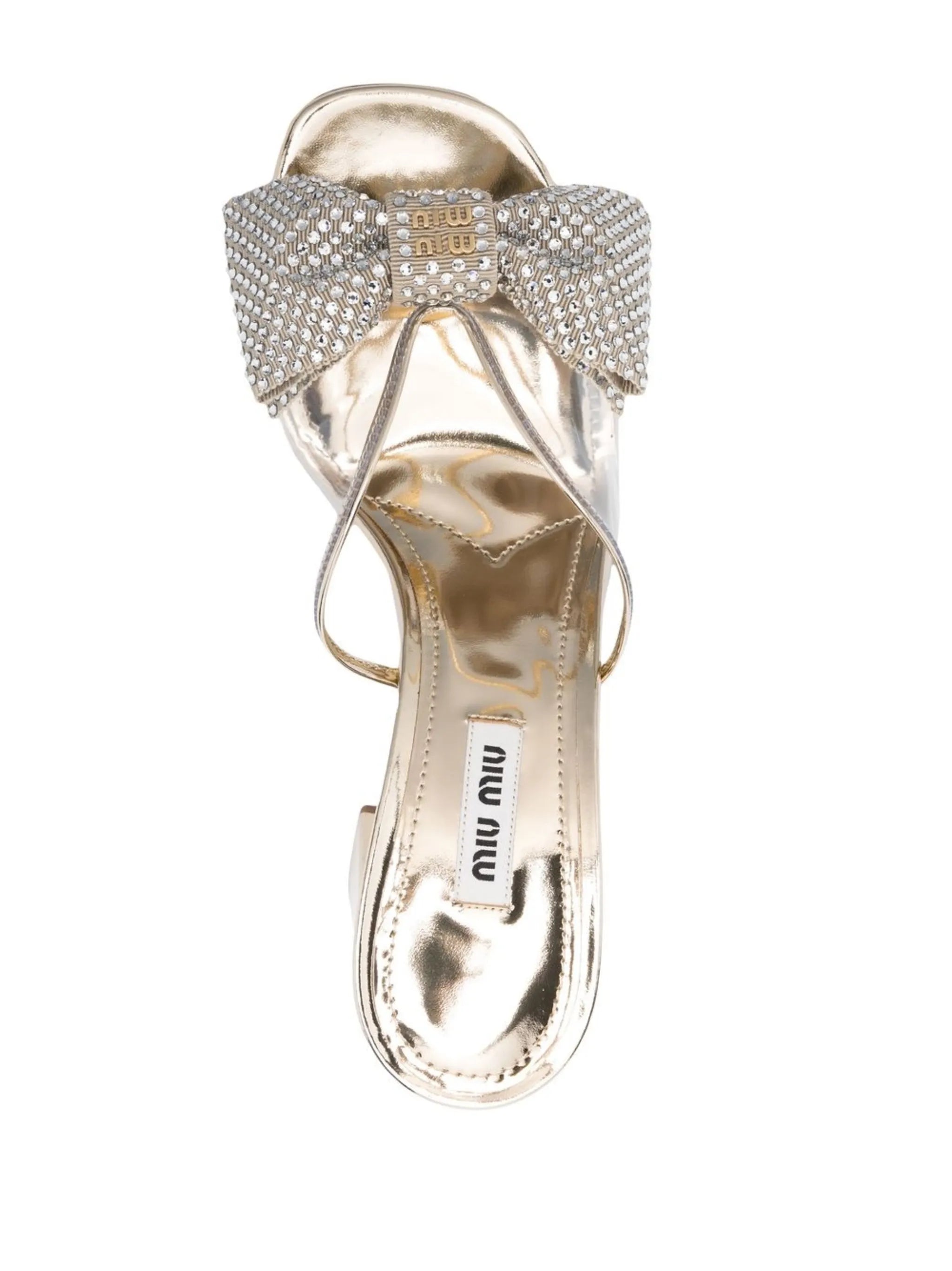 crystal-embellished metallic 85mm sandals