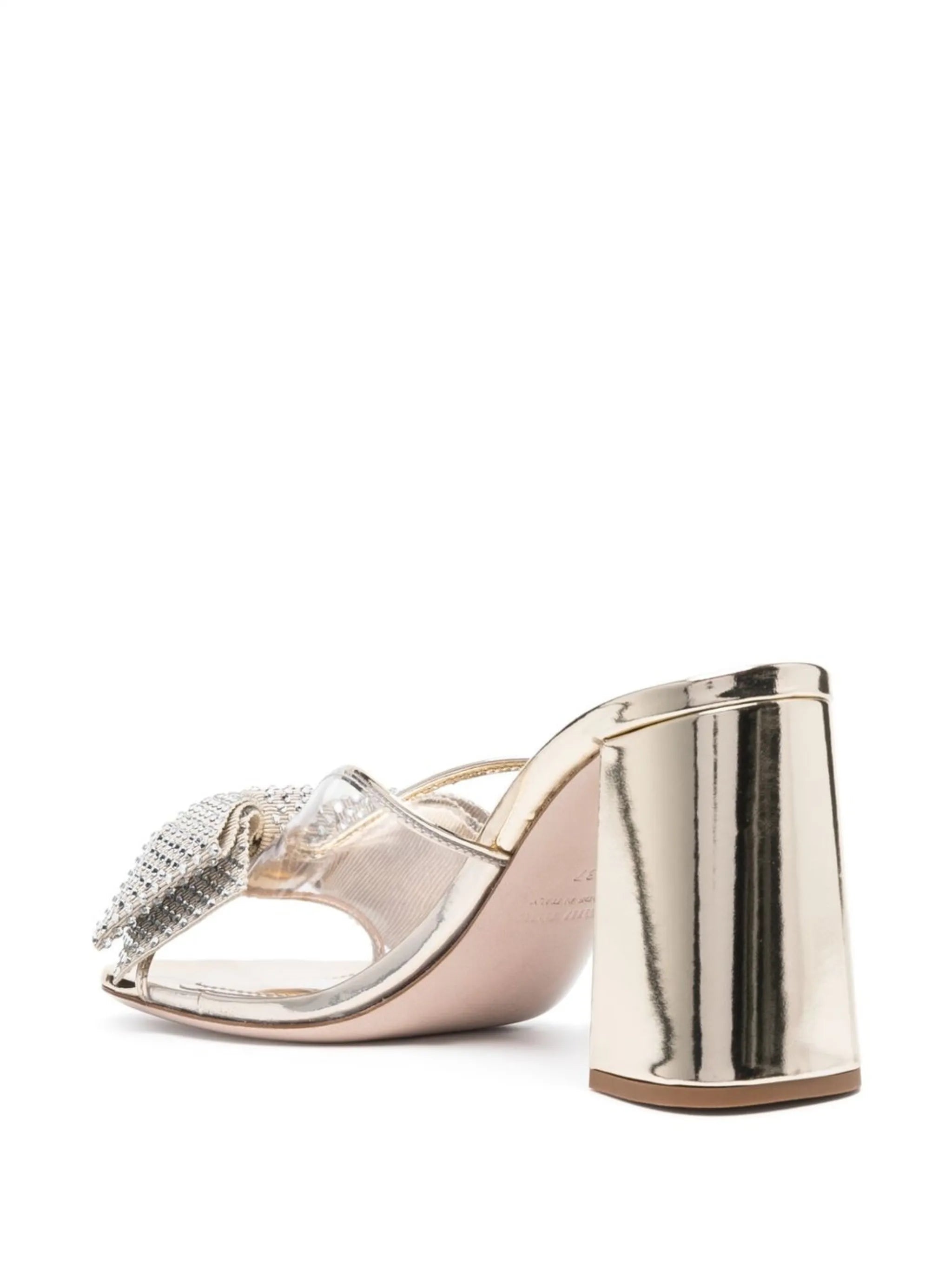 crystal-embellished metallic 85mm sandals