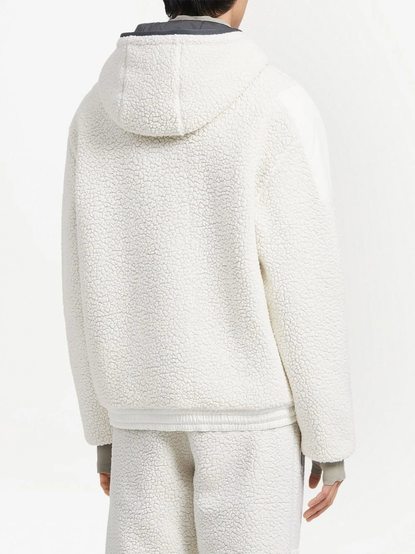 panelled padded hoodie