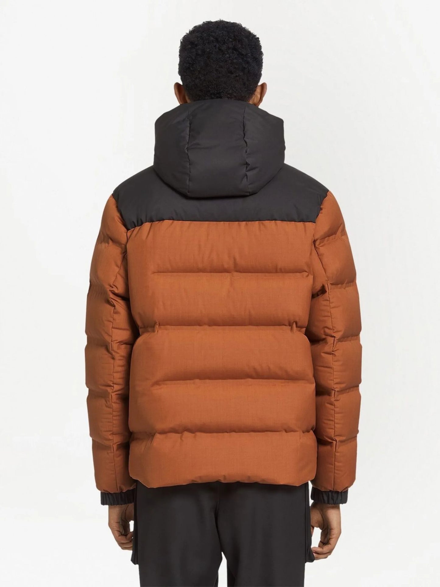 padded hooded down jacket