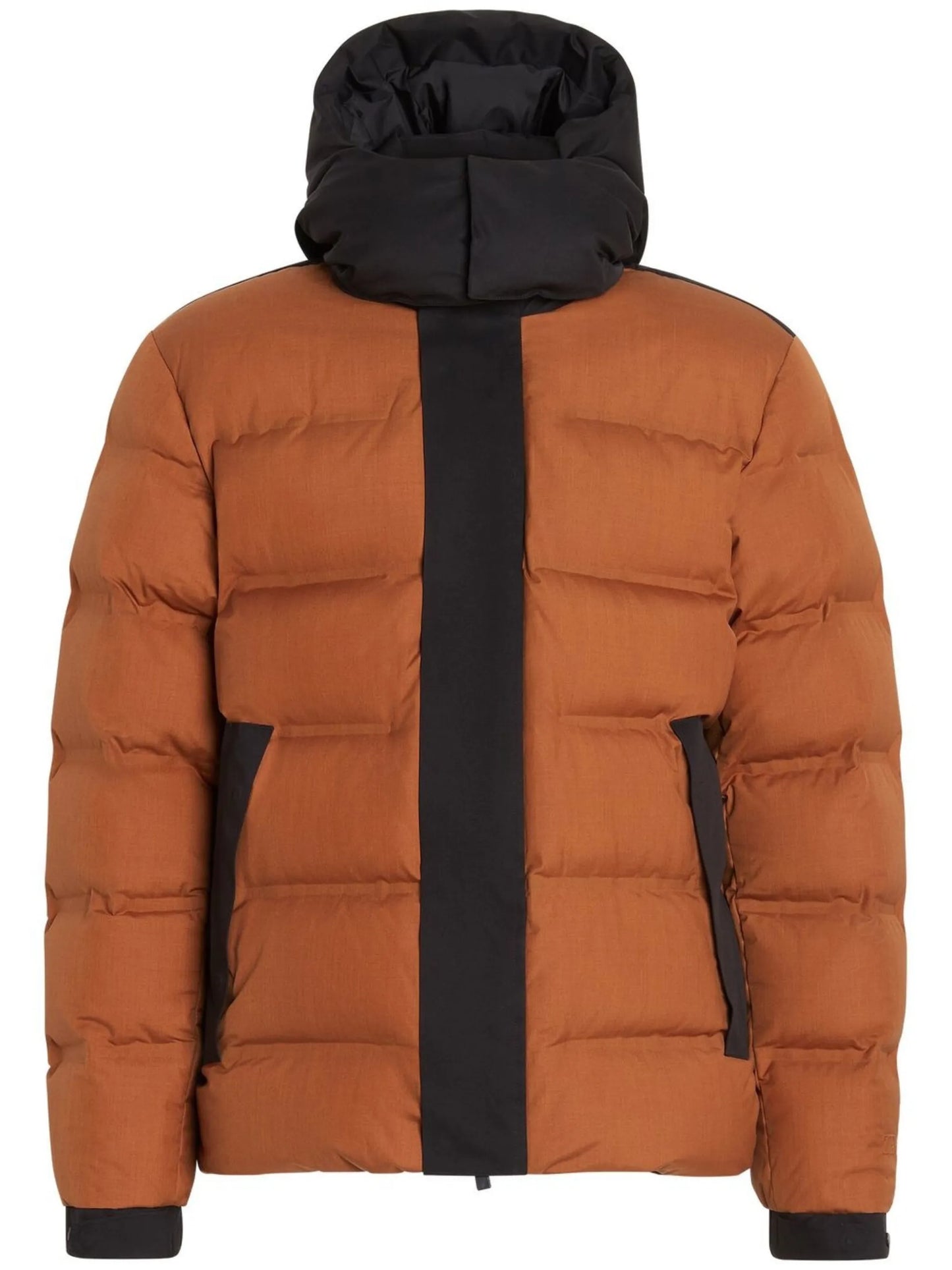 padded hooded down jacket