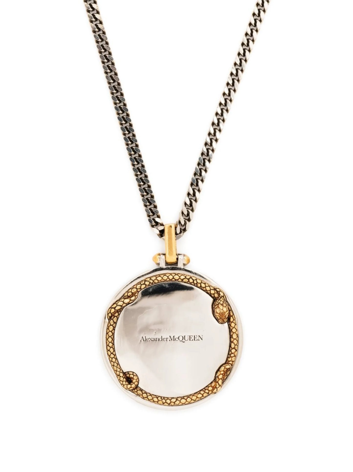 engraved-logo pendant necklace