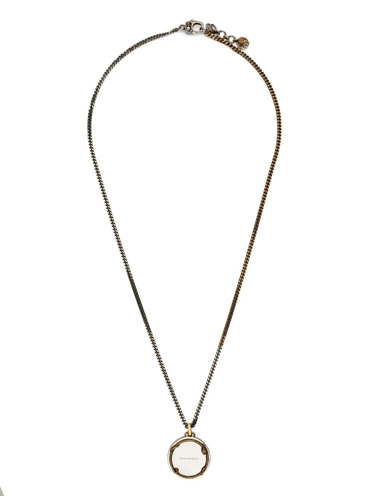 engraved-logo pendant necklace