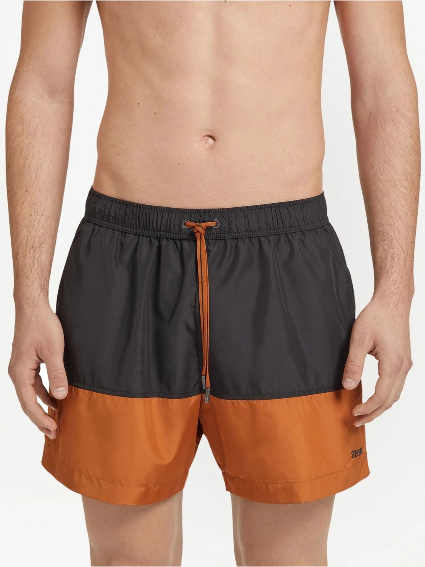 logo-print drawstring swim shorts