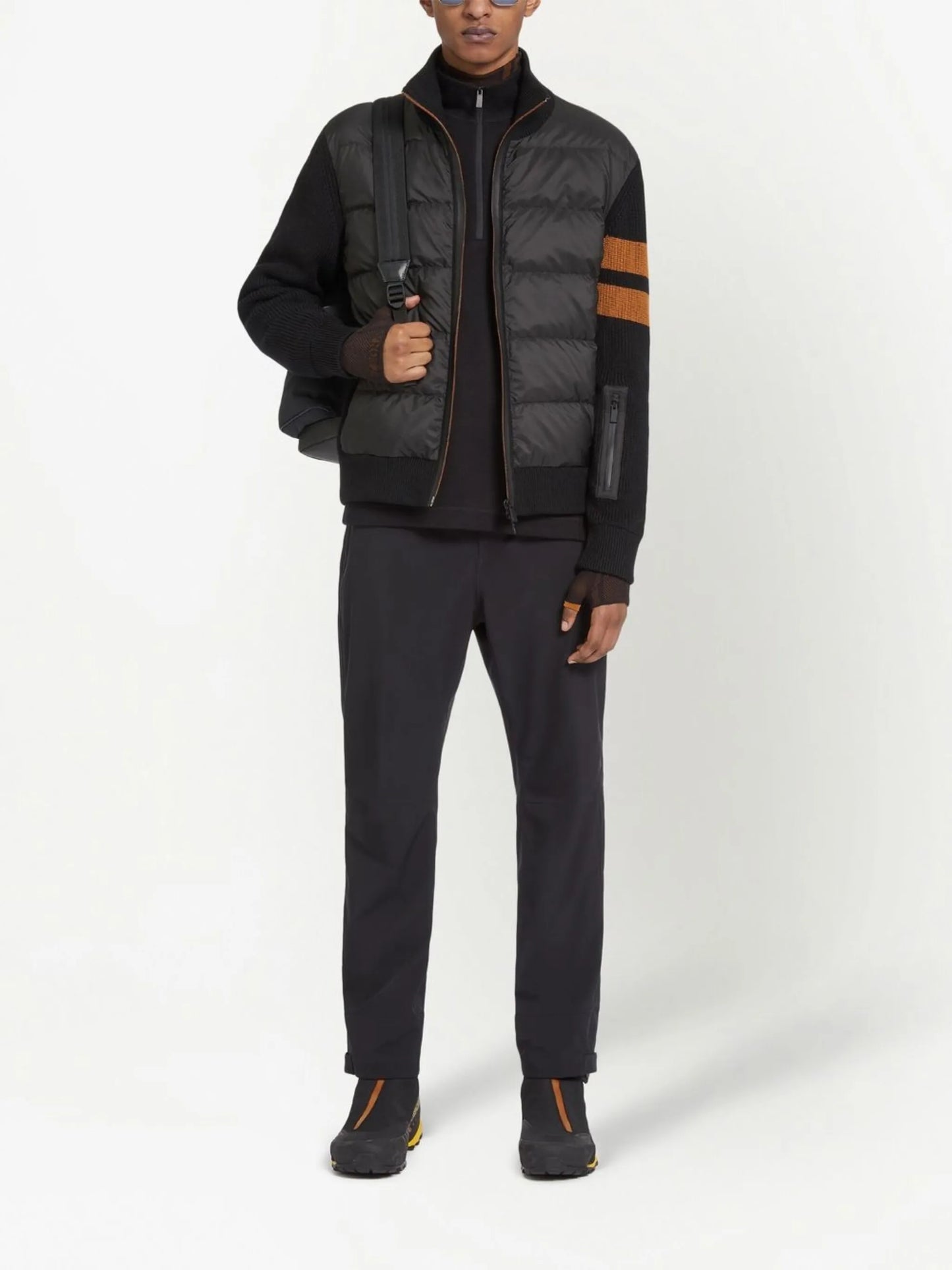 Techmerino™ hybrid padded cardigan