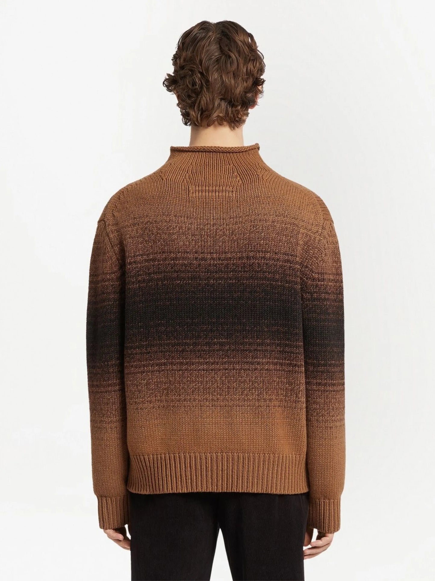 degradé wool high neck jumper