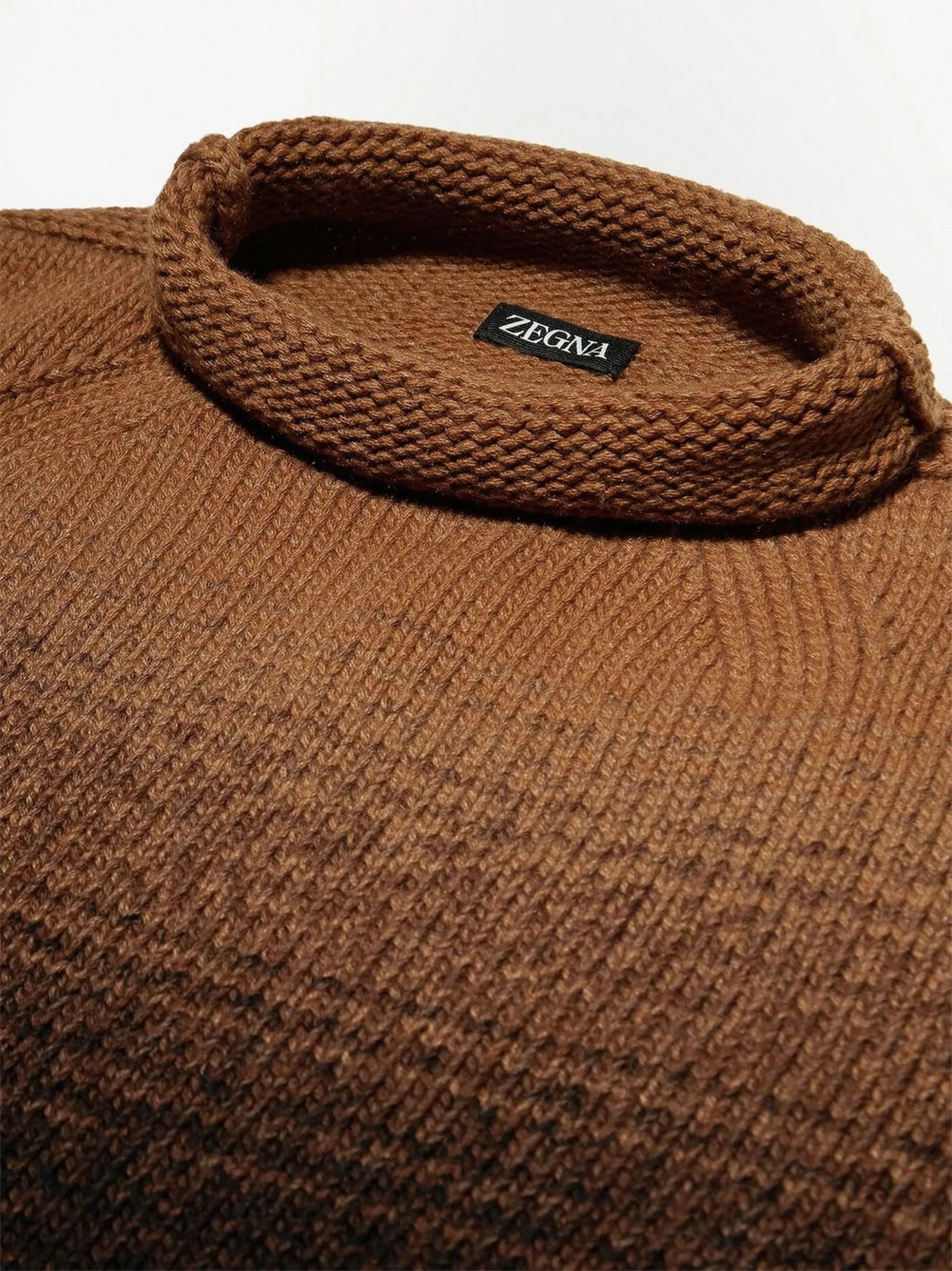 degradé wool high neck jumper