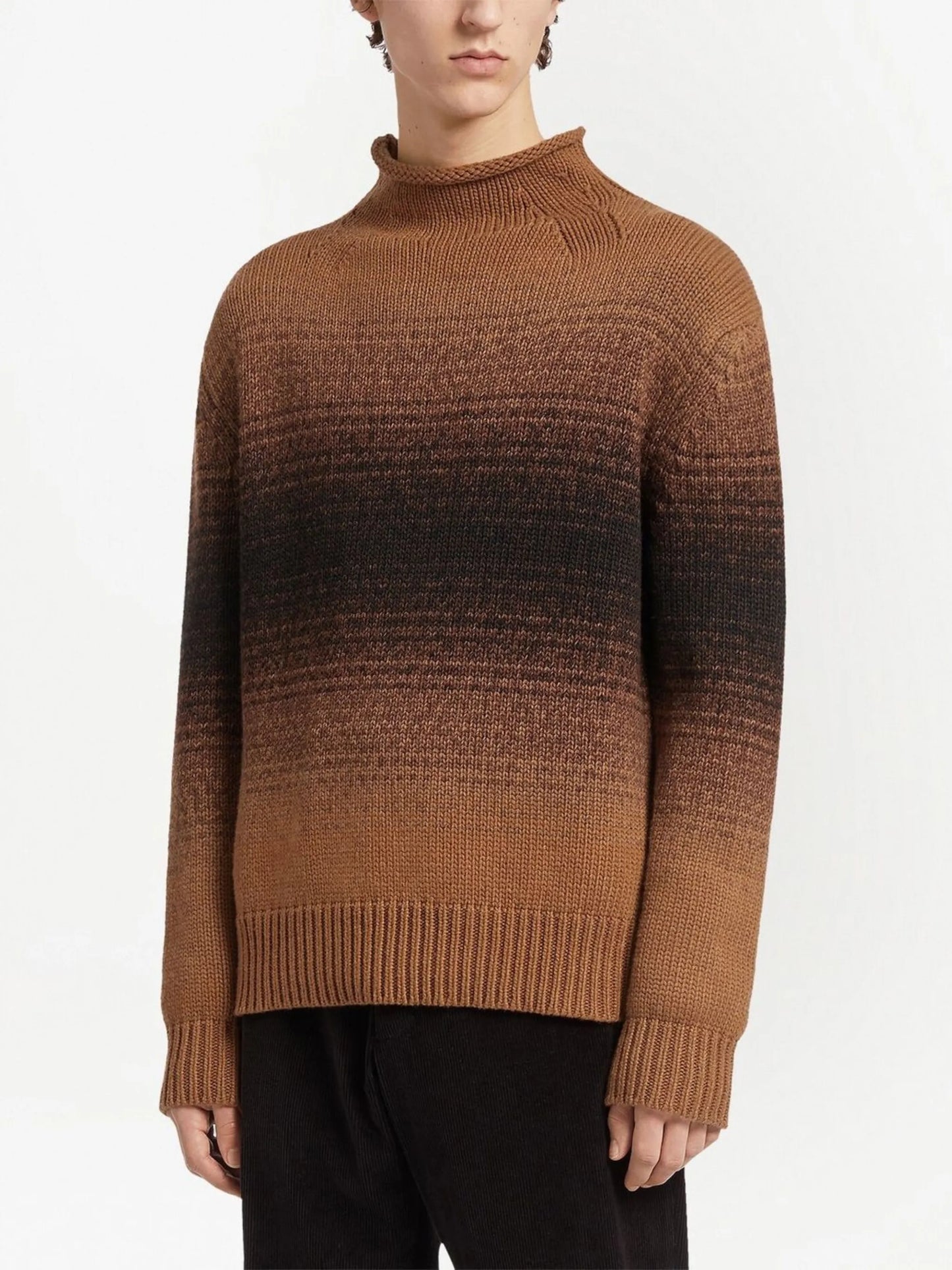 degradé wool high neck jumper