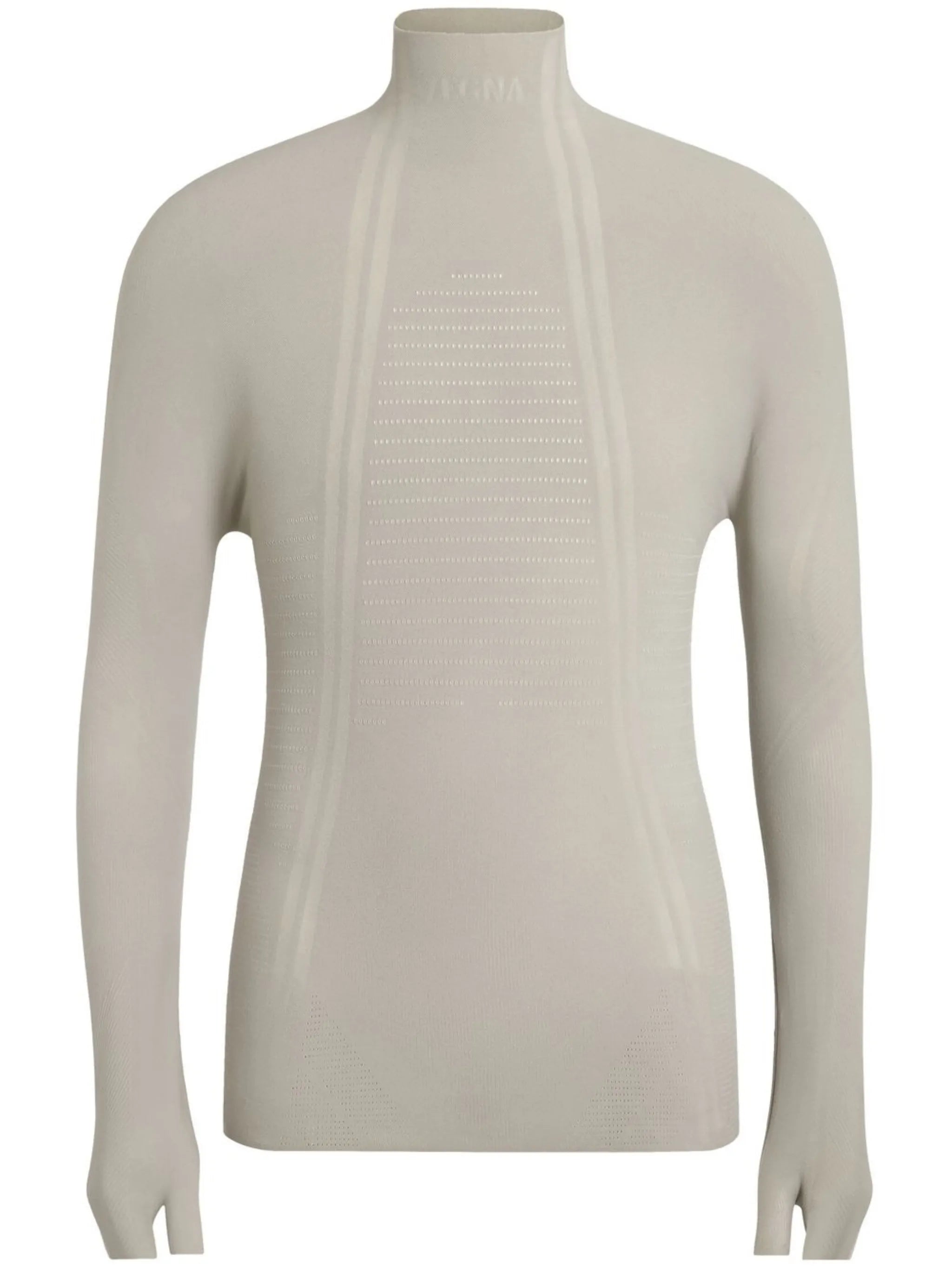 high neck long-sleeve jacquard top
