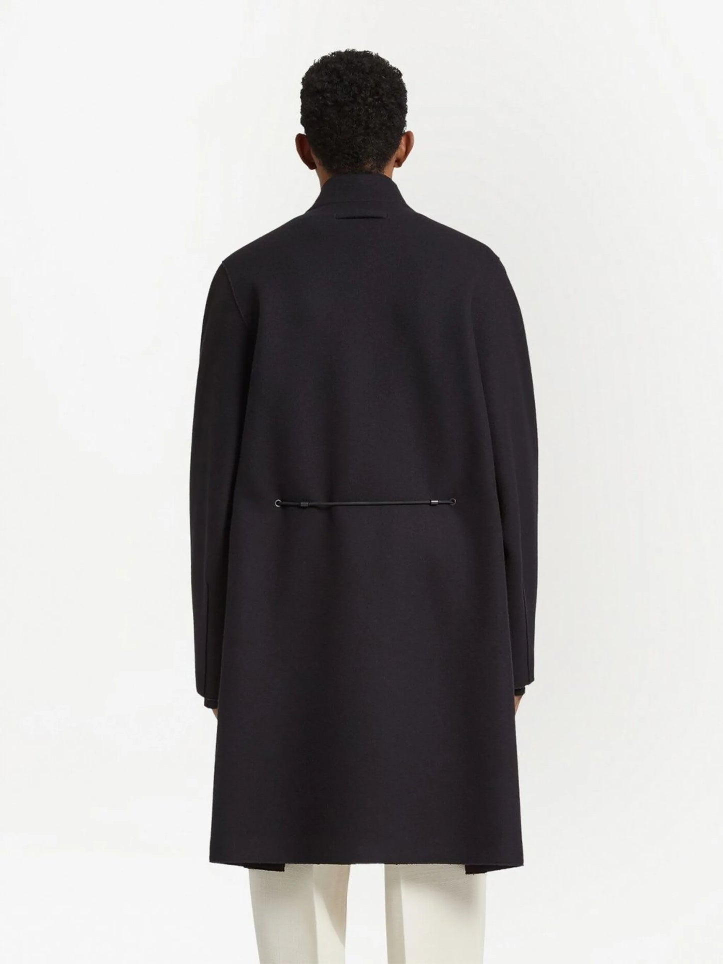 drawstring detail midi coat