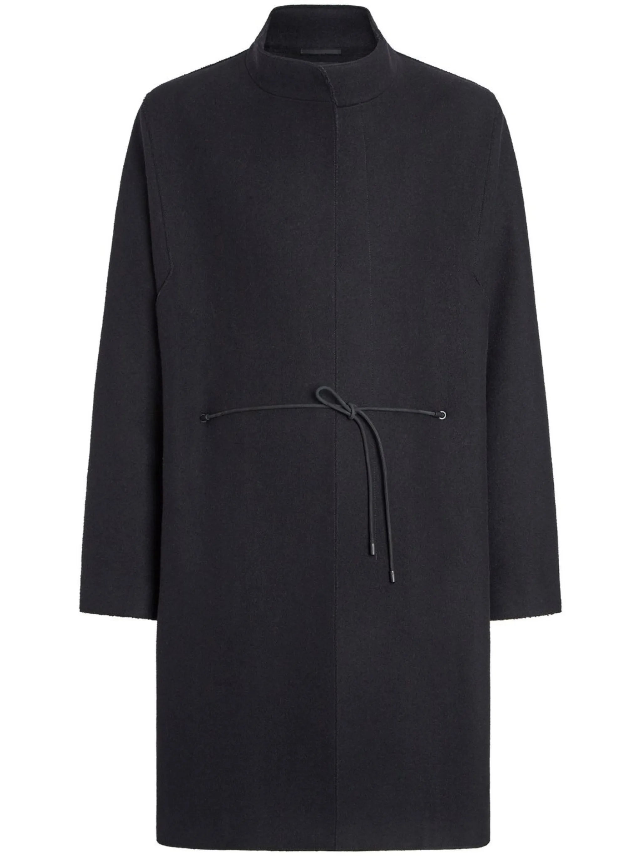 drawstring detail midi coat