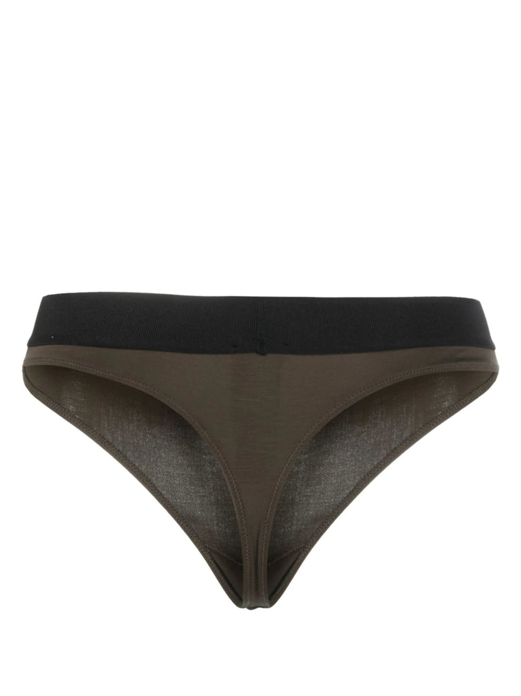 logo-waistband thong