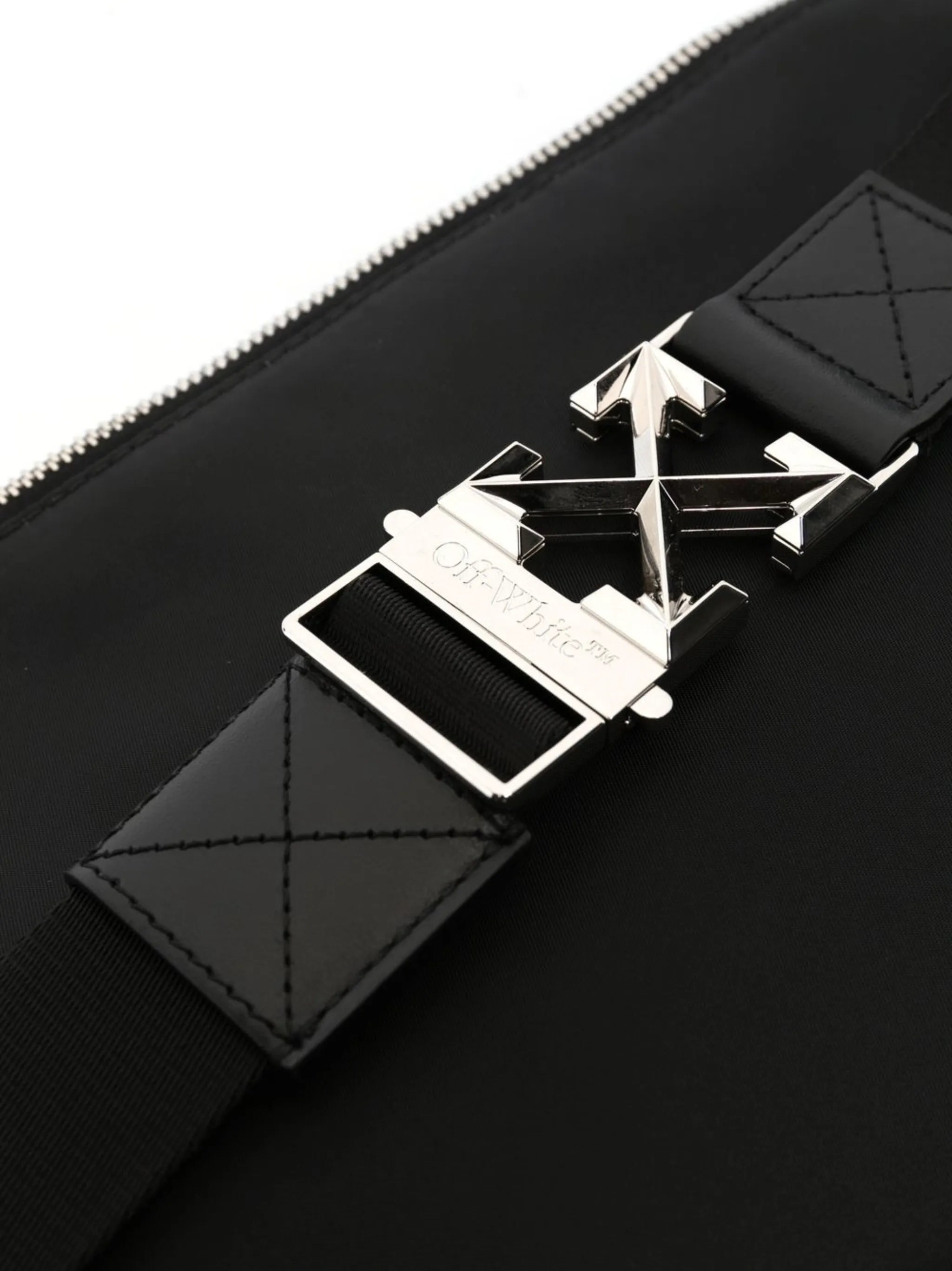 logo-print zipped belt bag