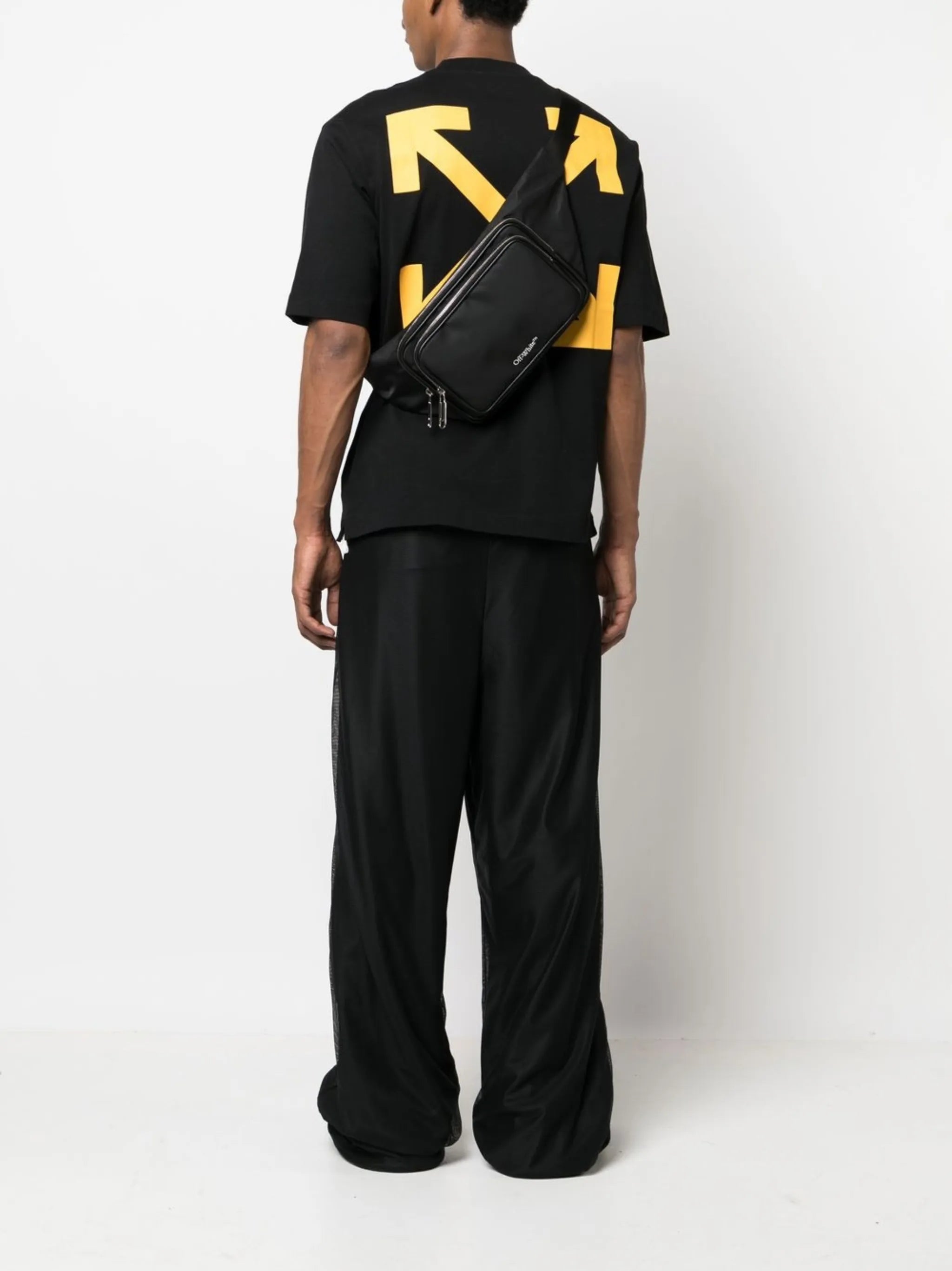 logo-print zipped belt bag