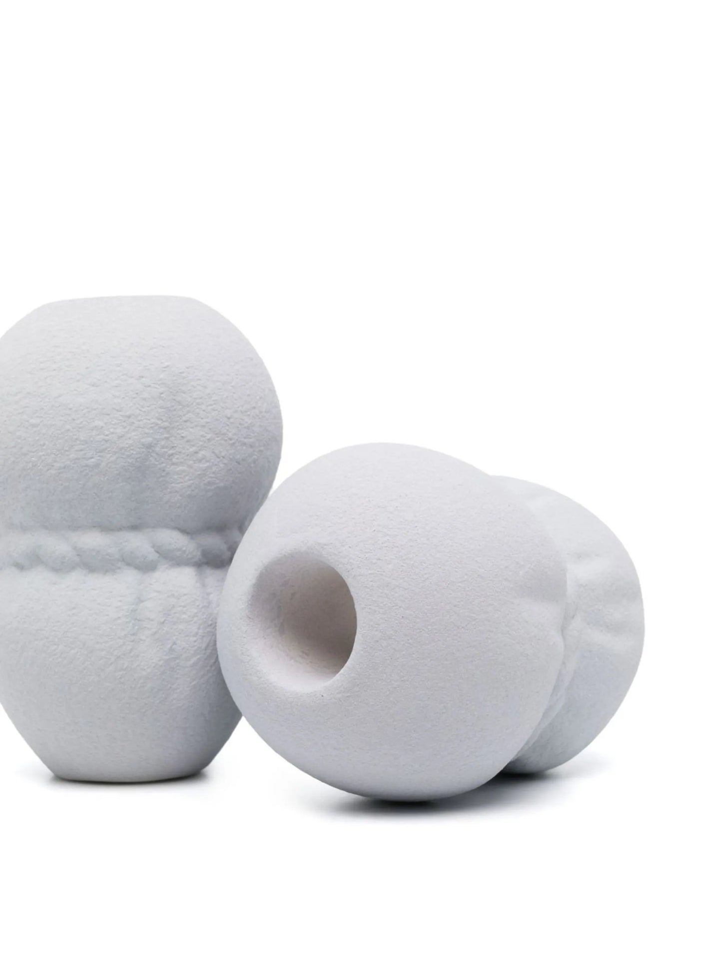 rope ceramic set of two candle holders