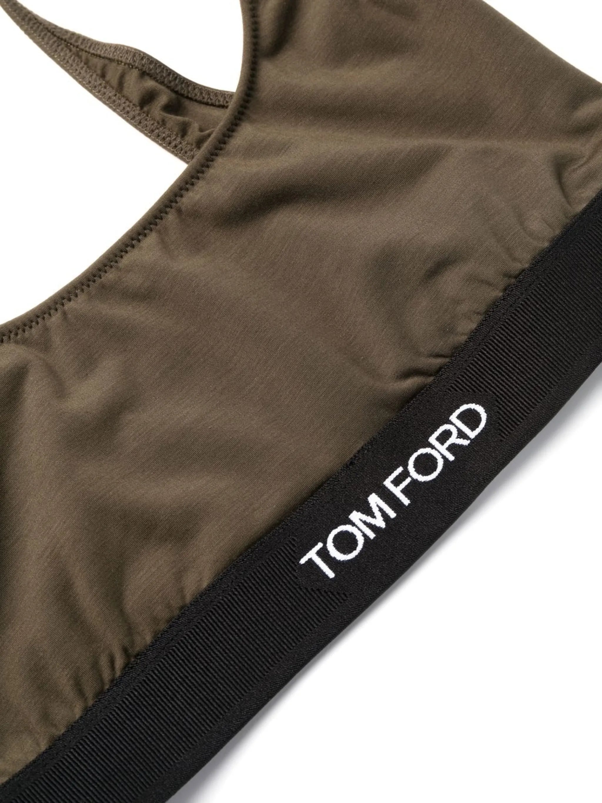 logo-trim stretch bralette