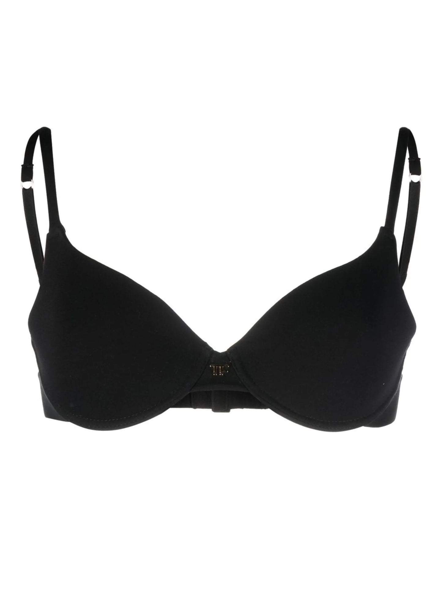 logo-plaque underwire bra