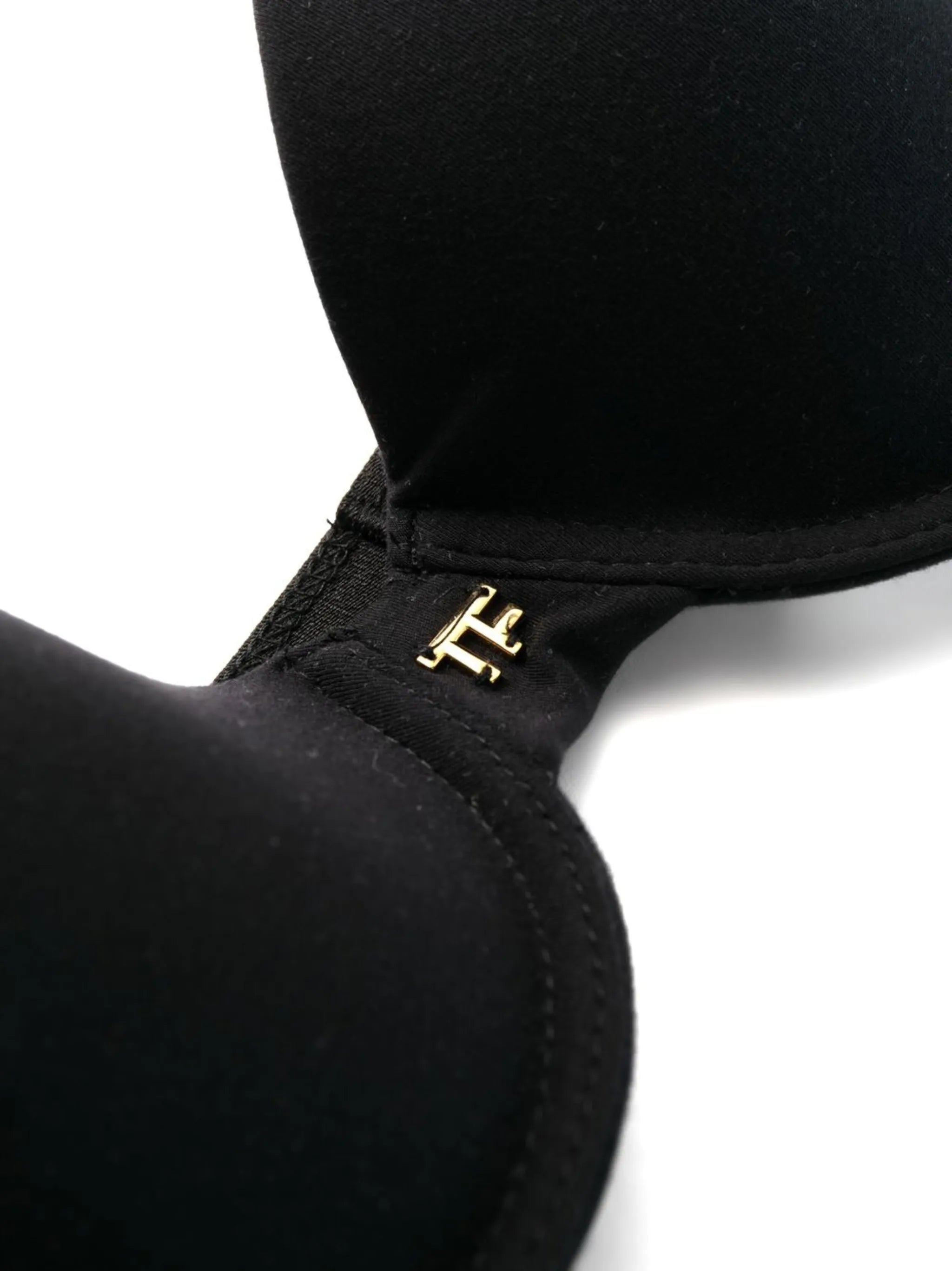 logo-plaque underwire bra