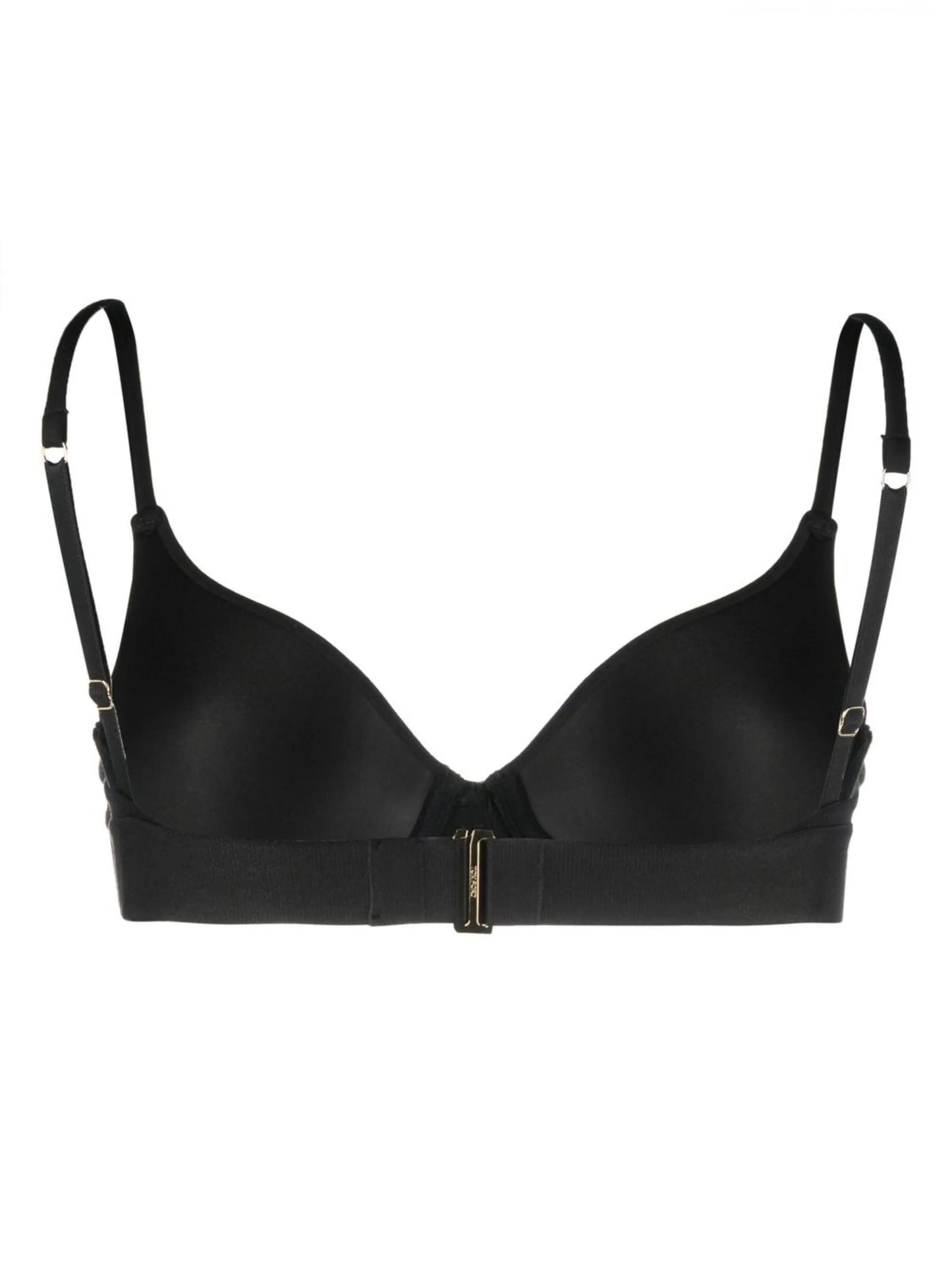 logo-plaque underwire bra