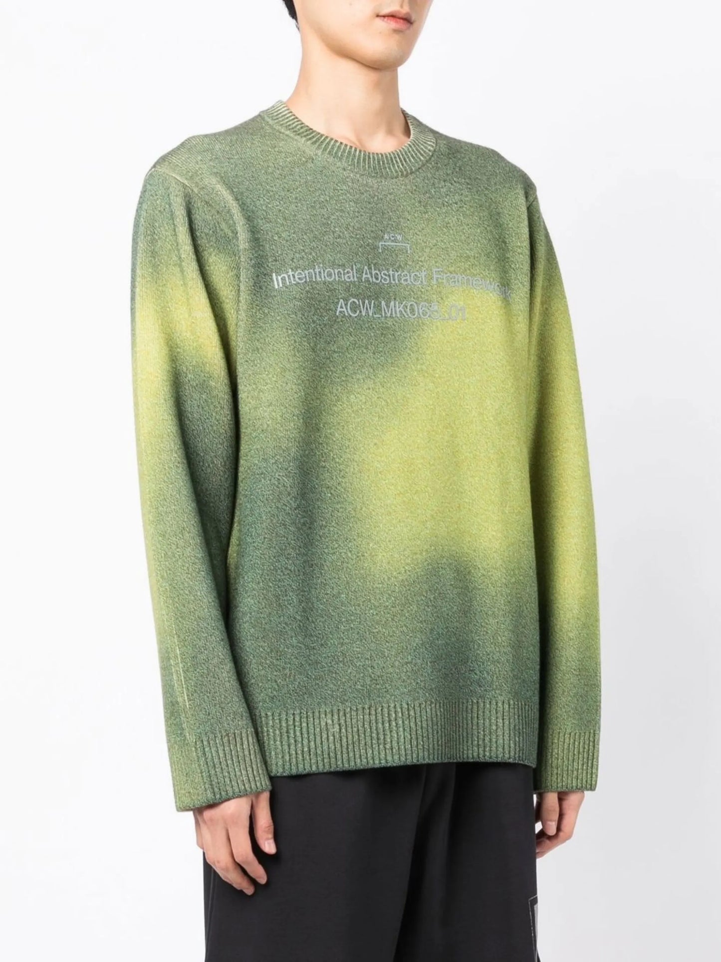 two-tone knit jumper