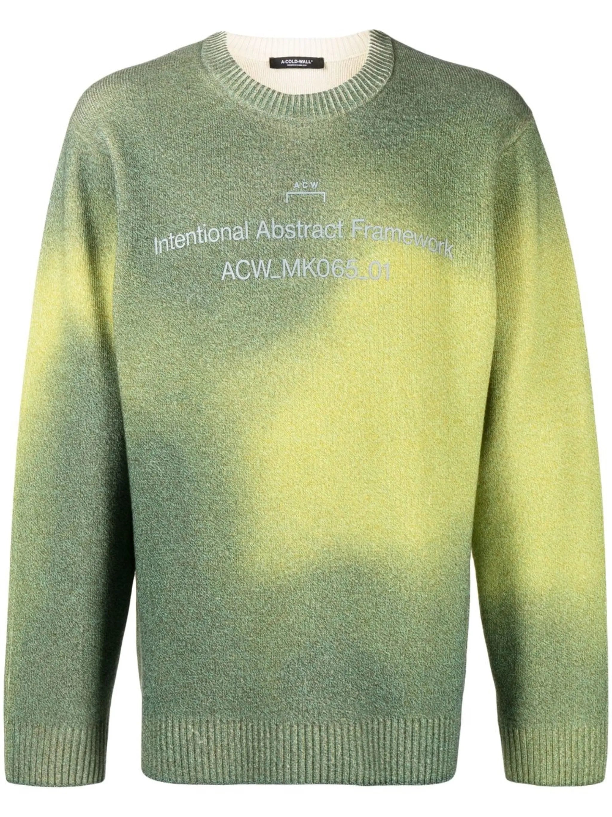two-tone knit jumper